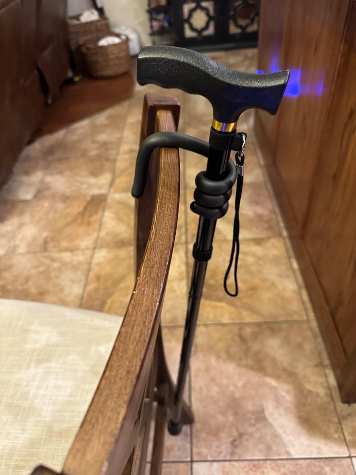 Cane Holder Clip for Walkers, Rollators & Wheelchairs, 3-Pack | Flexible Wrap for Walking Sticks customer photo 2