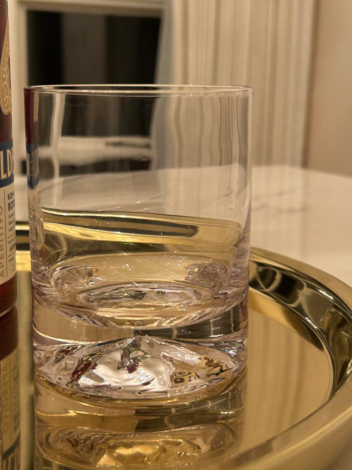 JBHO Hand Blown Crystal Double Old Fashioned Cocktail, Solid Whiskey Glasses, Rocks Glasses, Lowball Glasses - 12 Ounce - set of 2 - Perfect Size for Oversized Ice Cubes customer photo 2