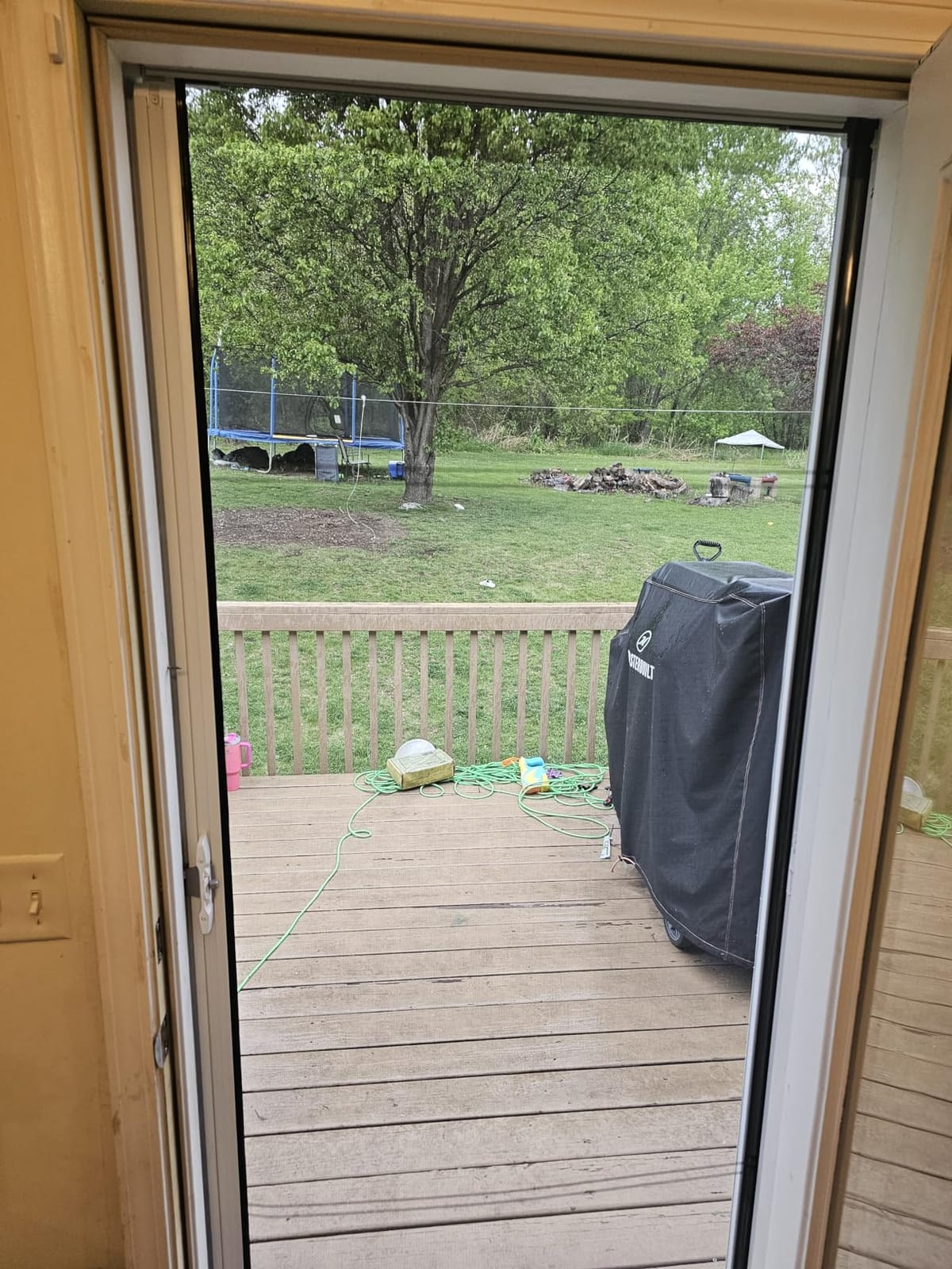 LARSON Brisa Brown Retractable Screen Door EZ-Glide 32-36 in Wide | Door Mesh Screen, EZ-Glide, Fits Front Doors customer photo 2