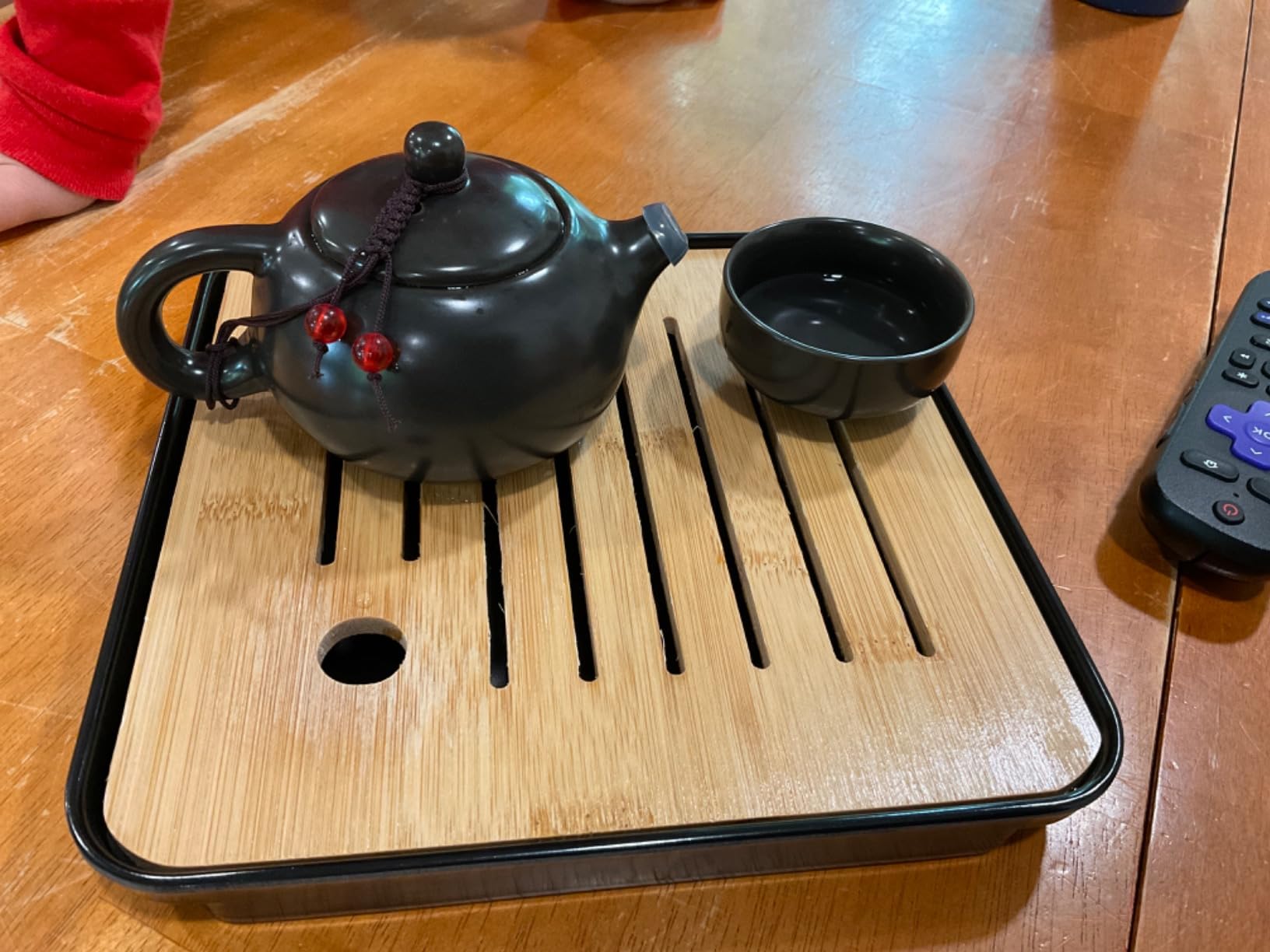 Chinese Tea Set, Gongfu Teaset, Travel Teapot Tea Set, Portable Tea Cup Set, All in One Bag for Outdoor Picnic Business Hotel, Porcelain Tea Set with Teapot, Tray, Infuser customer photo 1