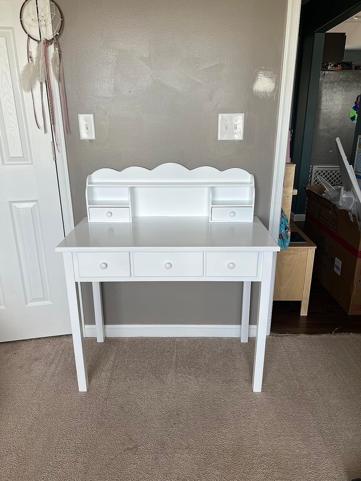 FUNKOCO Writing Desk with Hutch, 40