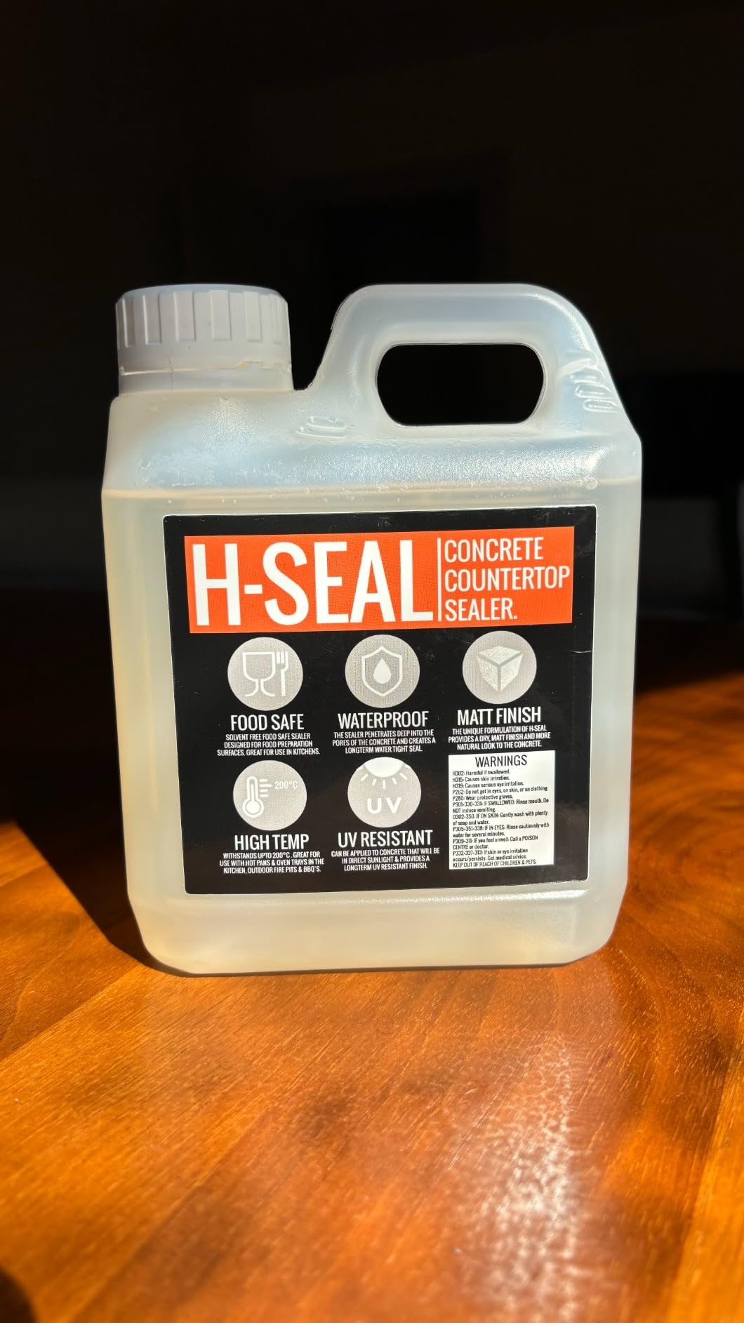 Concrete COUNTERTOP/WORKTOP Sealer | Food Safe/Grade | High Temp | Matte Finish | Waterproof | UV Resistant (1 Liter) customer photo 1