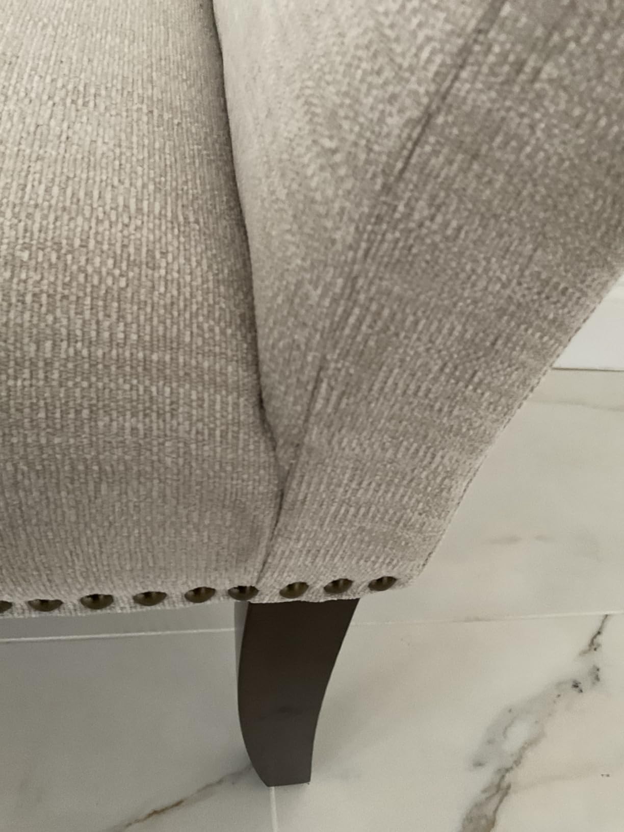 Madison Park Accent Bench for Living Room, Upholstered with Nailhead Trim, & Padded Seat Entryway Bench Small, End of Bed Bench with Back, 49.5