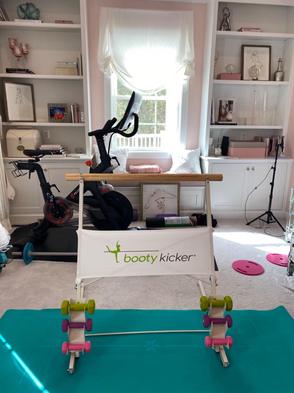 Portable Folding Exercise Bar for Barre, Balance and Ballet Home Workouts | Authentic Booty Kicker, Strong Freestanding Stable Design, Solid Steel and Wood Workout Equipment customer photo 1