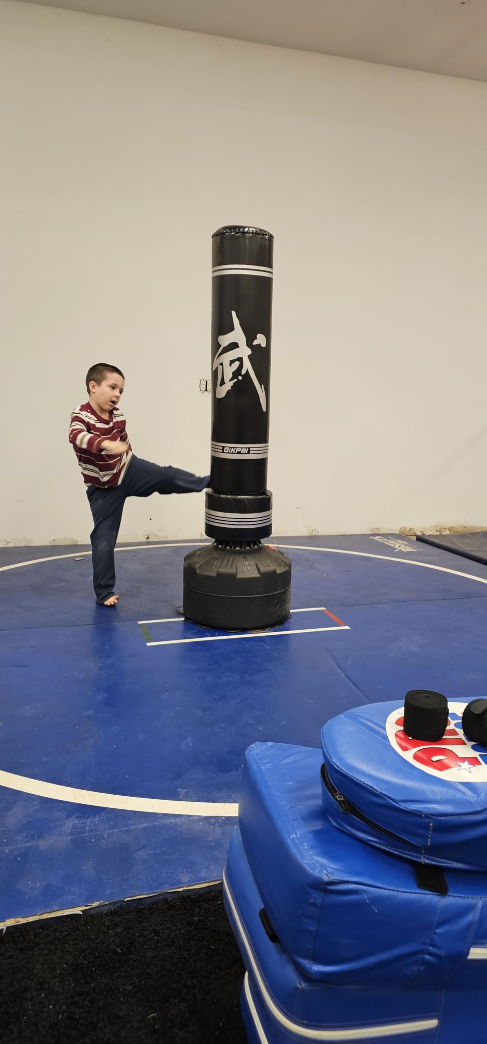 GIKPAL Freestanding Punching Bag for Adults, Heavy Boxing Bag with Boxing Gloves, 12-Suction-Cup Stable Base, Home Gym Kickboxing Bag for MMA, Muay Thai customer photo 1