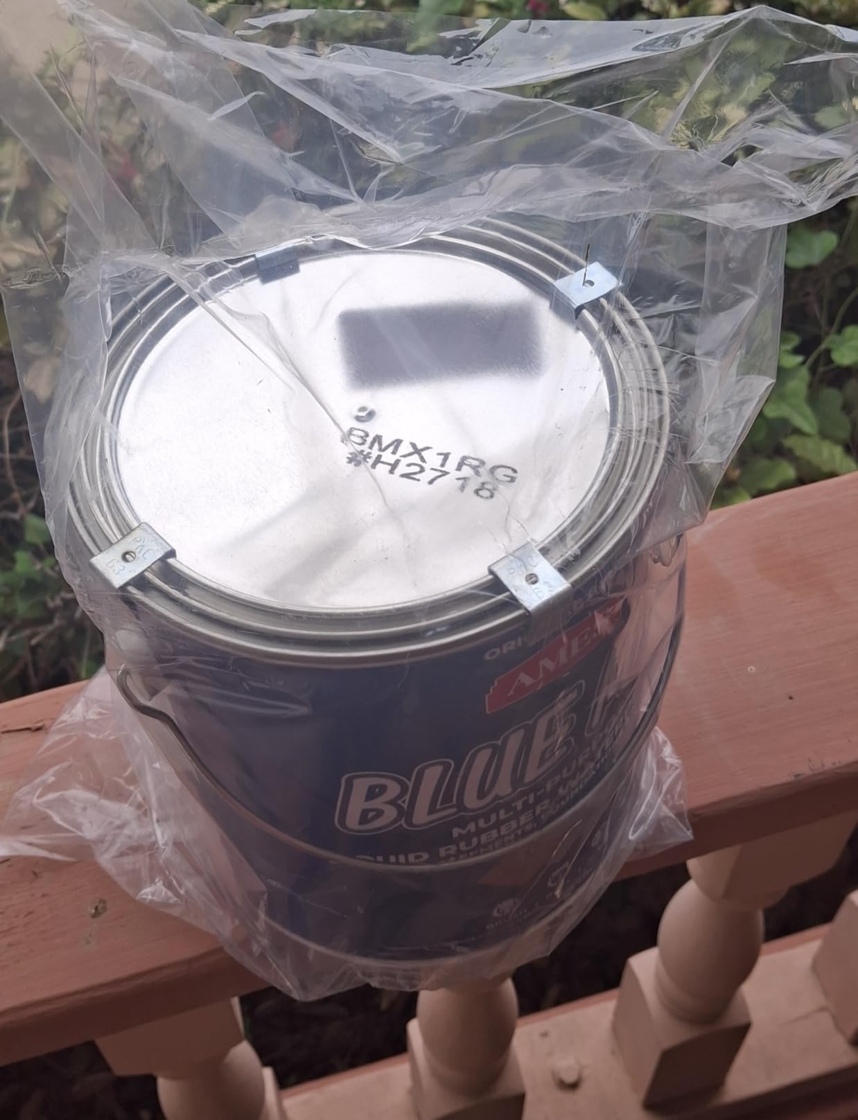 AMES Blue Max White Liquid Rubber Waterproofer, 1 Gal | Flexible liquid rubber waterproofing (interior and exterior) for concrete, masonry, wood, metal, and more customer photo 1