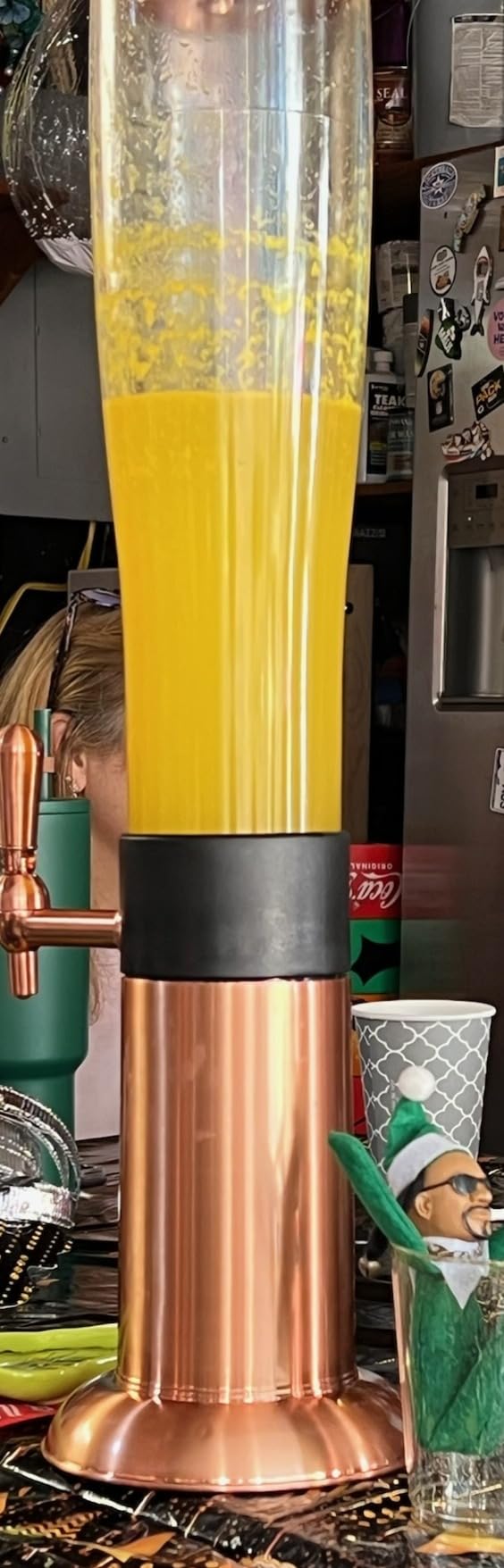 Hammer + Axe Beverage Dispenser - 88 oz Party Drink Dispenser with Ice Tube & Tap | Drink Fountain for Beer, Water, Iced Tea | Mimosa Tower | Margarita Tower | BBQ & Tailgate Essential | Home Bar Accessory customer photo 2