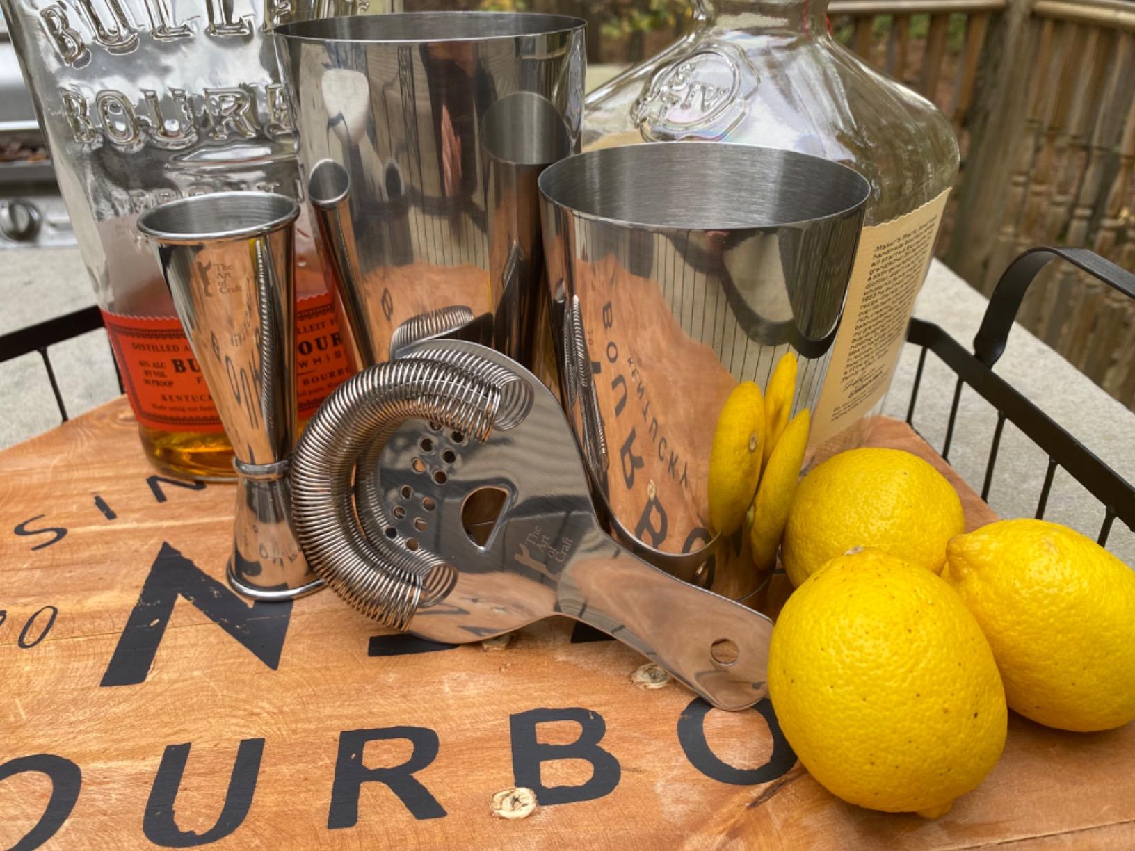 The Art of Craft Professional Cocktail Shaker Set Bartending Kit: Weighted Boston Shaker Tins, Hawthorne Strainer and Japanese Jigger customer photo 2