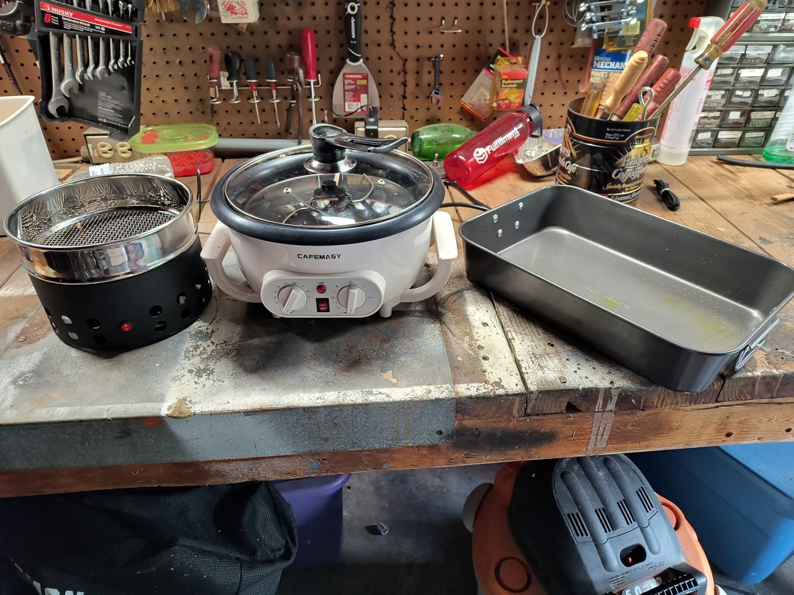 ANGELLOONG Coffee Roaster Machine, 110V 1200W Coffee Bean Roaster, 750g Home Roasting, 212-464 F Temp Control, 0-60 Min Timer, Stirring, Glass Lid customer photo 1