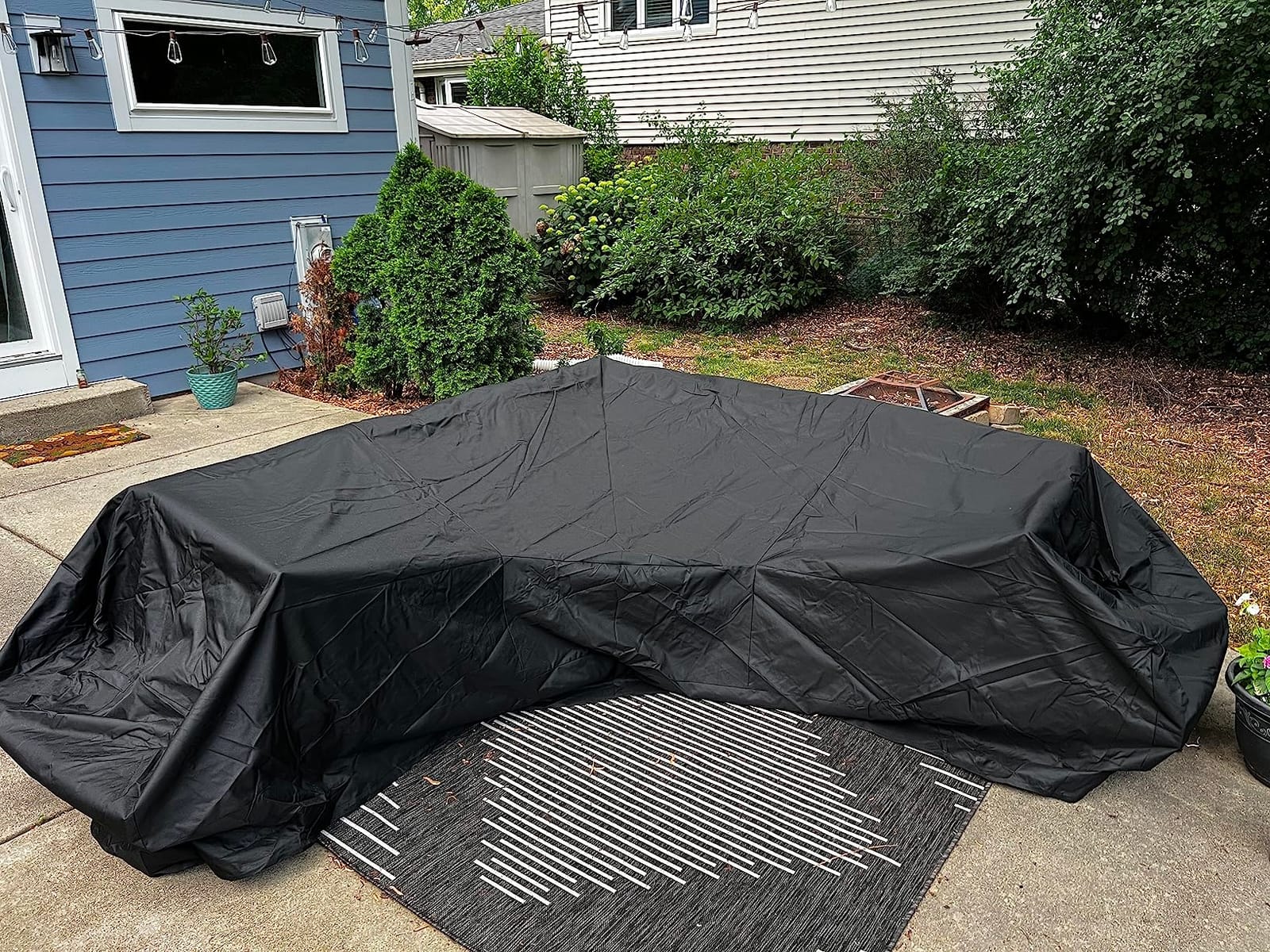 Easy-Going 600D Patio V-Shaped Sectional Sofa Cover 89