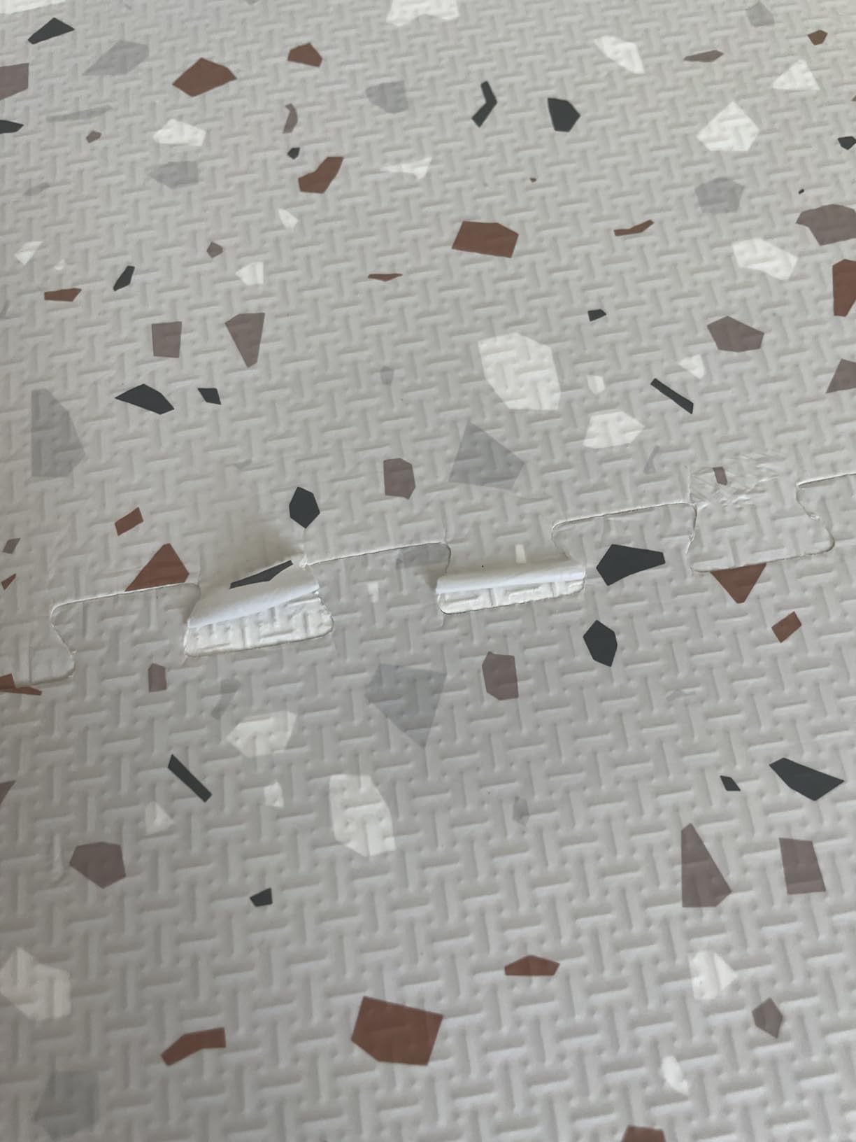 Yay Mats Stylish Extra Large Puzzle Mat, Thick, Inter Locking Foam Floor Tile Covers 6 ft x 4 ft. Expandable Tiles with Edges Exercise and Kids mat Protective Floor Surface (Henri TERRAZZO) customer photo 1