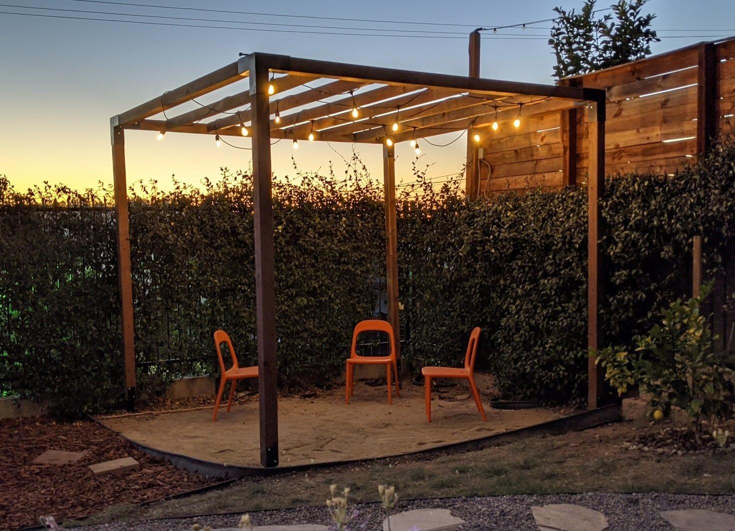 Pergola Kit | Easy, Modular, Modern Pergola Hardware Kit | DIY Elevated Wood Stand Kit with Powder Coated Steel Brackets | Includes 4 Bracket Shoulders 4 Boots 2