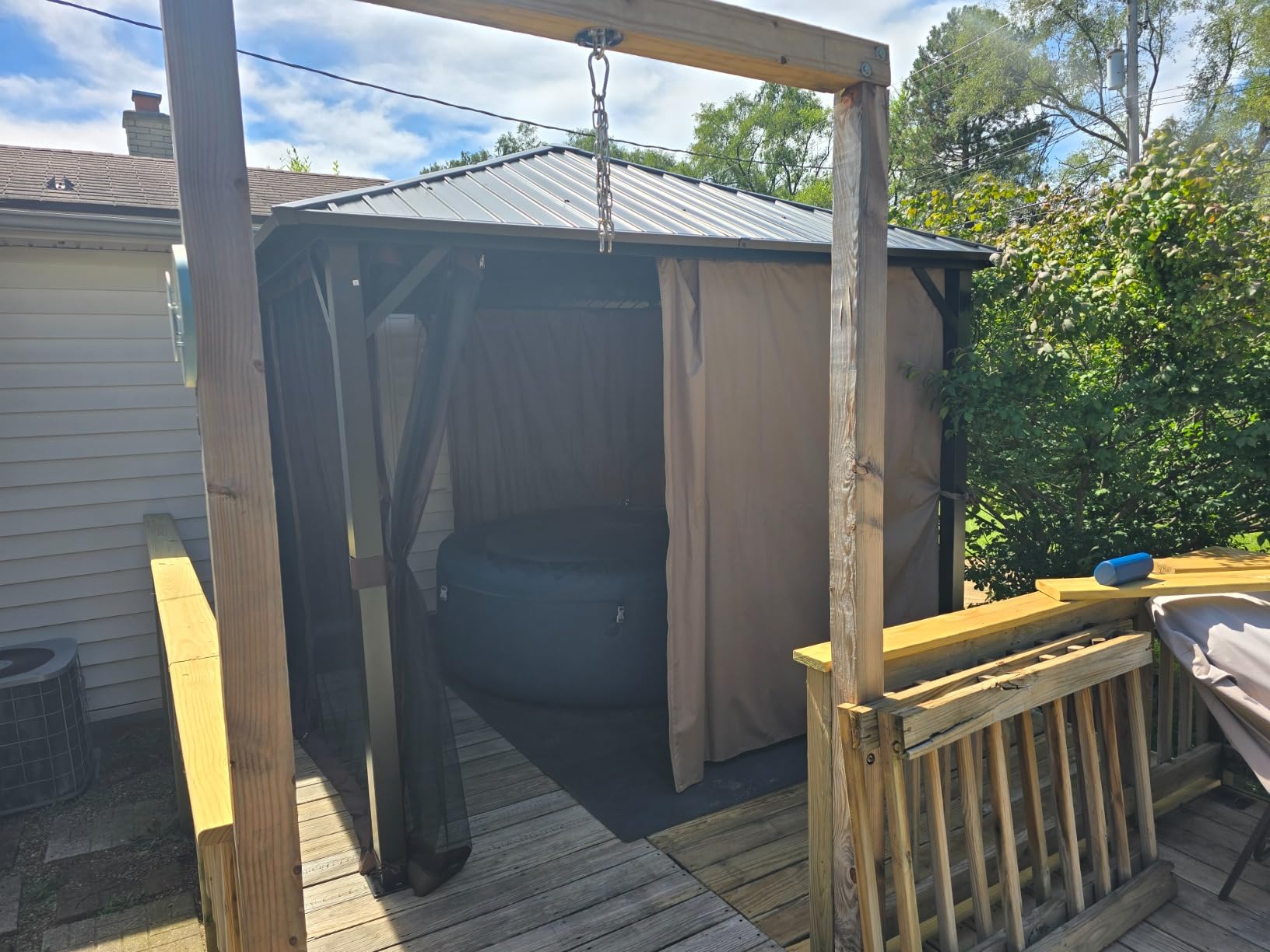 COWVIE 4-Panel 10' x 12' Gazebo Replacement Curtains, Patio Privacy Sidewalls with Double Zipper, Replacement for Outdoor Gazebo Canopy (Curtain Only) customer photo 2
