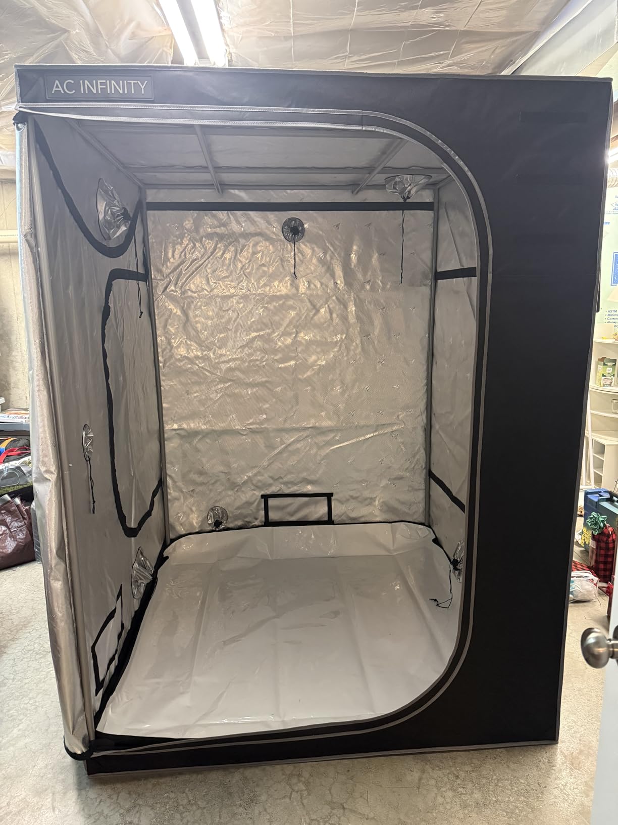AC Infinity CLOUDLAB 642, Advance Grow Tent 4x2 120x60x180cm Thickest 2.5cm | 2000D Mylar Canvas, Lab-Tested Highest Reflectivity, Largest Zipper Window, Controller Mount Plate, 48