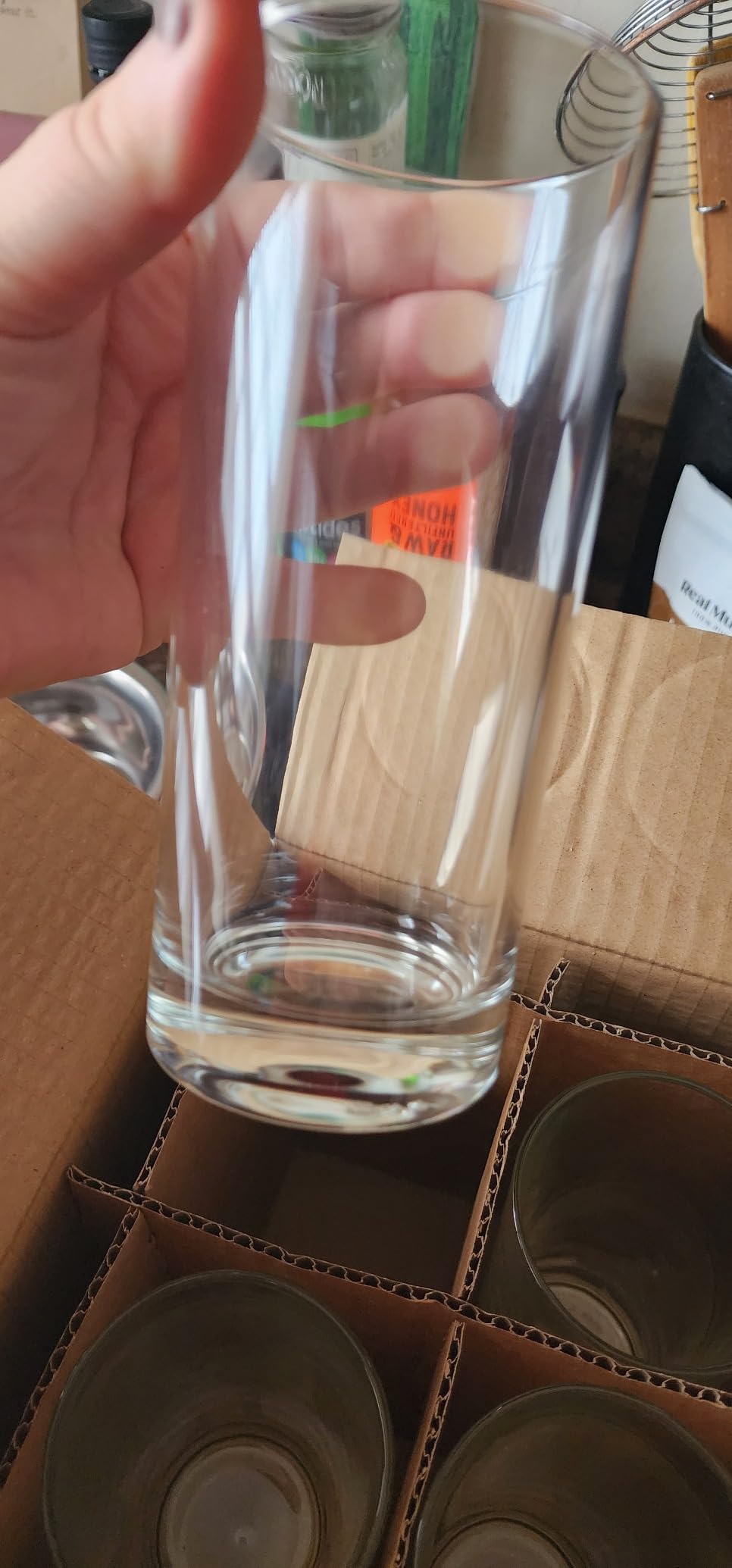 Godinger Highball Drinking Glasses, Italian Made Tall Glass Cups, Water Glasses Drinking Set, Cocktail Glasses - 14oz, Set of 4, Made In Italy customer photo 1