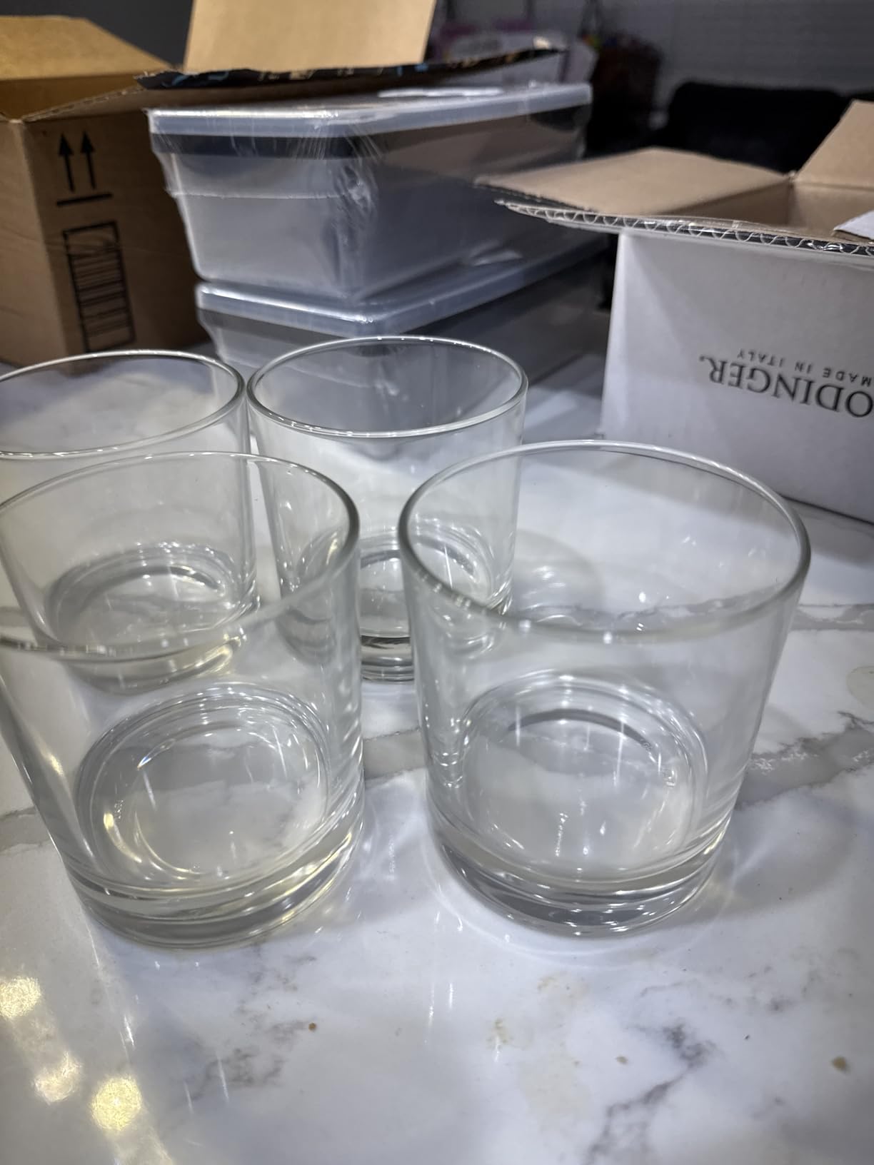 Godinger Old Fashioned Whiskey Glasses, Italian Made Drinking Glasses, Set of 4 customer photo 2
