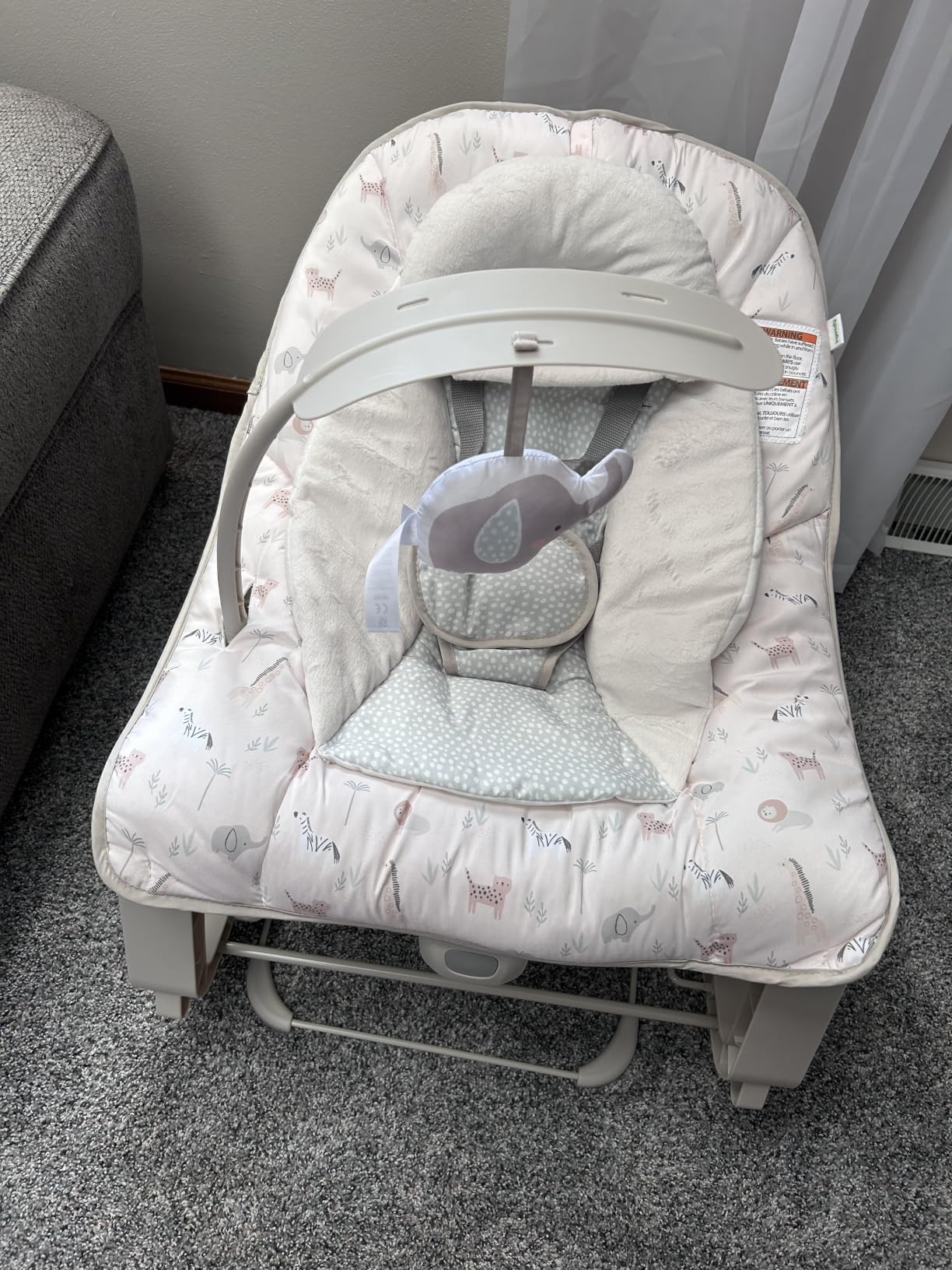 Ingenuity Keep Cozy 3-in-1 Grow with Me Vibrating Baby Bouncer, Seat & Infant to Toddler Rocker, Vibrations & Toy Bar, 0-30 Months Up to 40 lbs (Weaver) customer photo 1