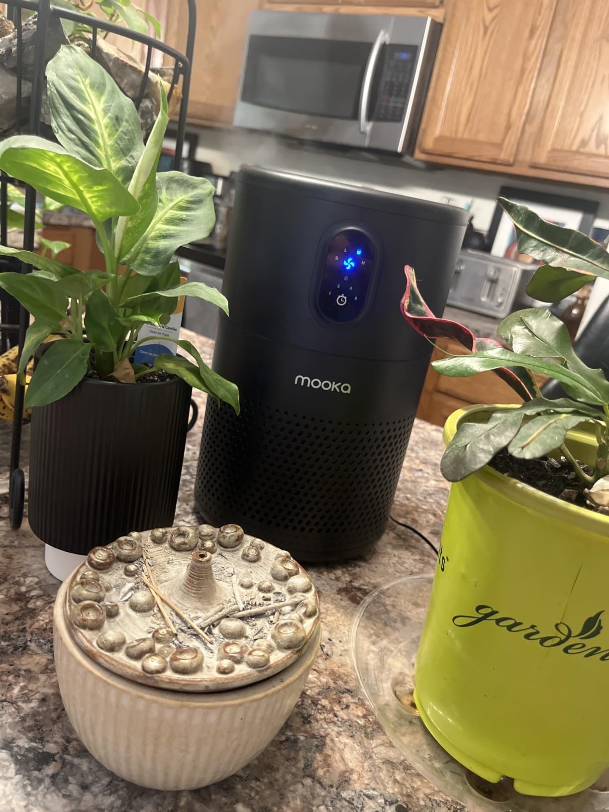 MOOKA Air Purifiers for Home Large Room up to 1076ft², H13 True HEPA Air Filter Cleaner, Odor Eliminator, Remove Smoke Dust Pollen Pet Dander, Night Light, B-D02L White customer photo 1
