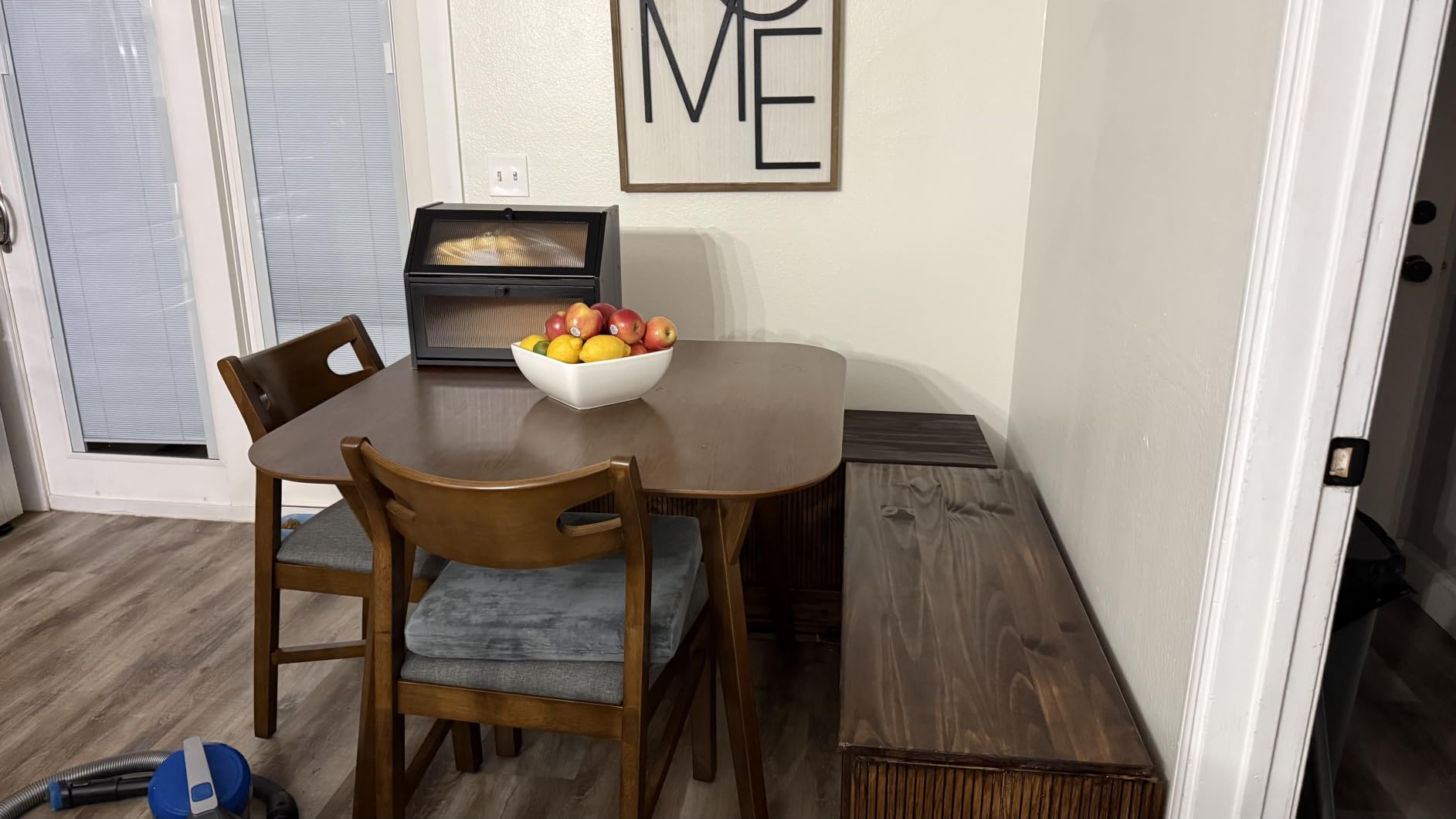 Linon Harris Natural and White Two Tone Backless Corner Breakfast Nook - Nook Only, Table is NOT Included customer photo 1