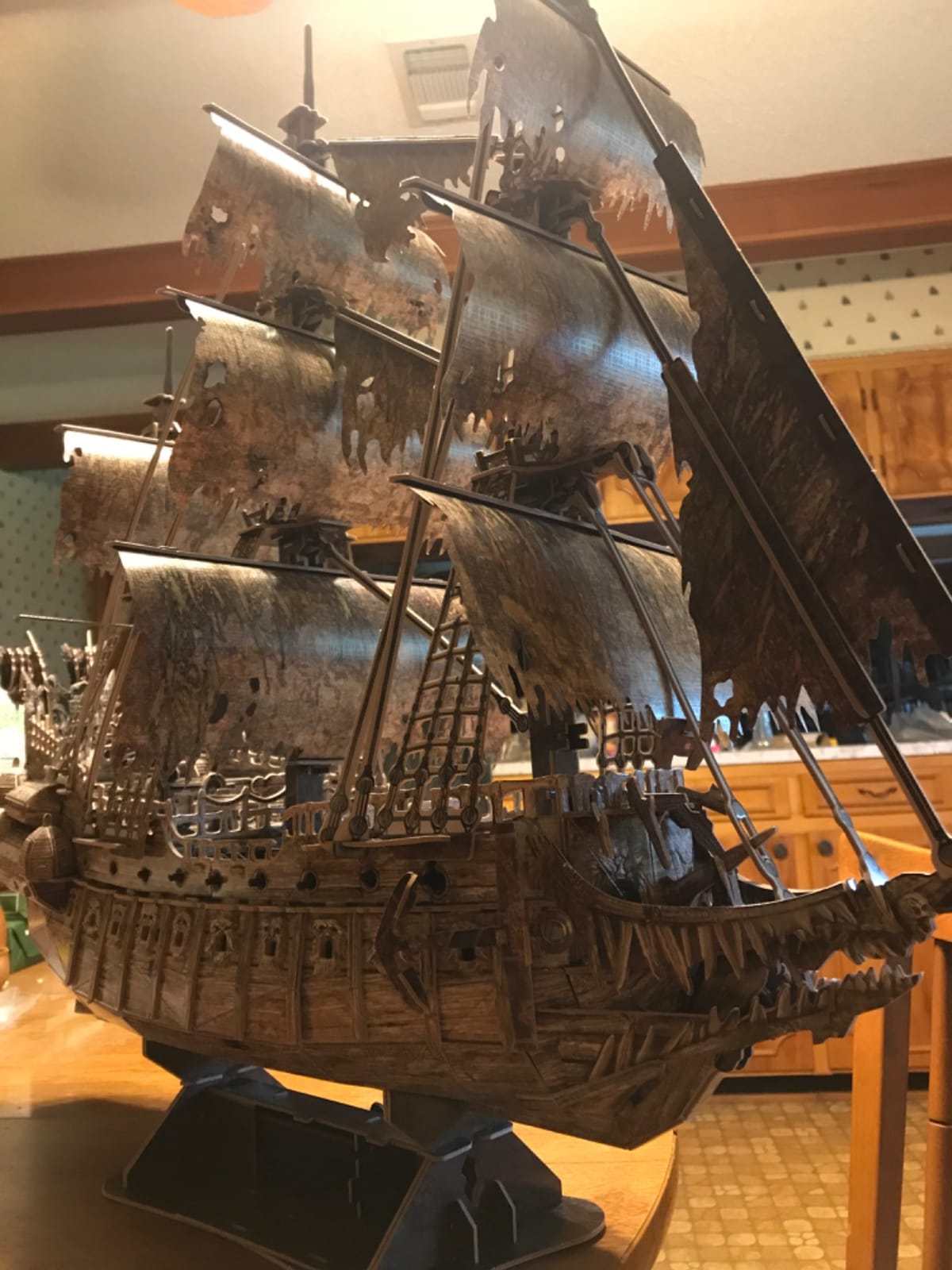 CubicFun Flying Dutchman 3D Pirate Ship Puzzle with Green LEDs, 360 Pieces | 360-Piece Flying Dutchman Pirate Ship with Green LED Display-Ready 3D PuzzleS for Adults, Home Decor Gifts Christmas customer photo 1