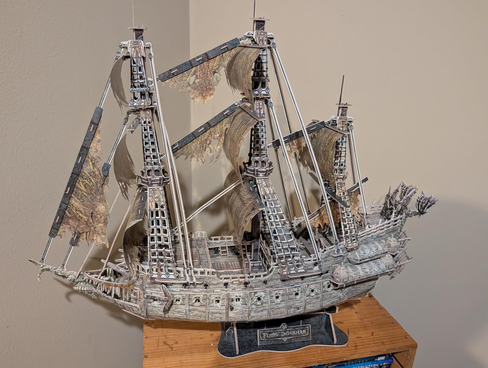 CubicFun Flying Dutchman 3D Pirate Ship Puzzle with Green LEDs, 360 Pieces | 360-Piece Flying Dutchman Pirate Ship with Green LED Display-Ready 3D PuzzleS for Adults, Home Decor Gifts Christmas customer photo 2
