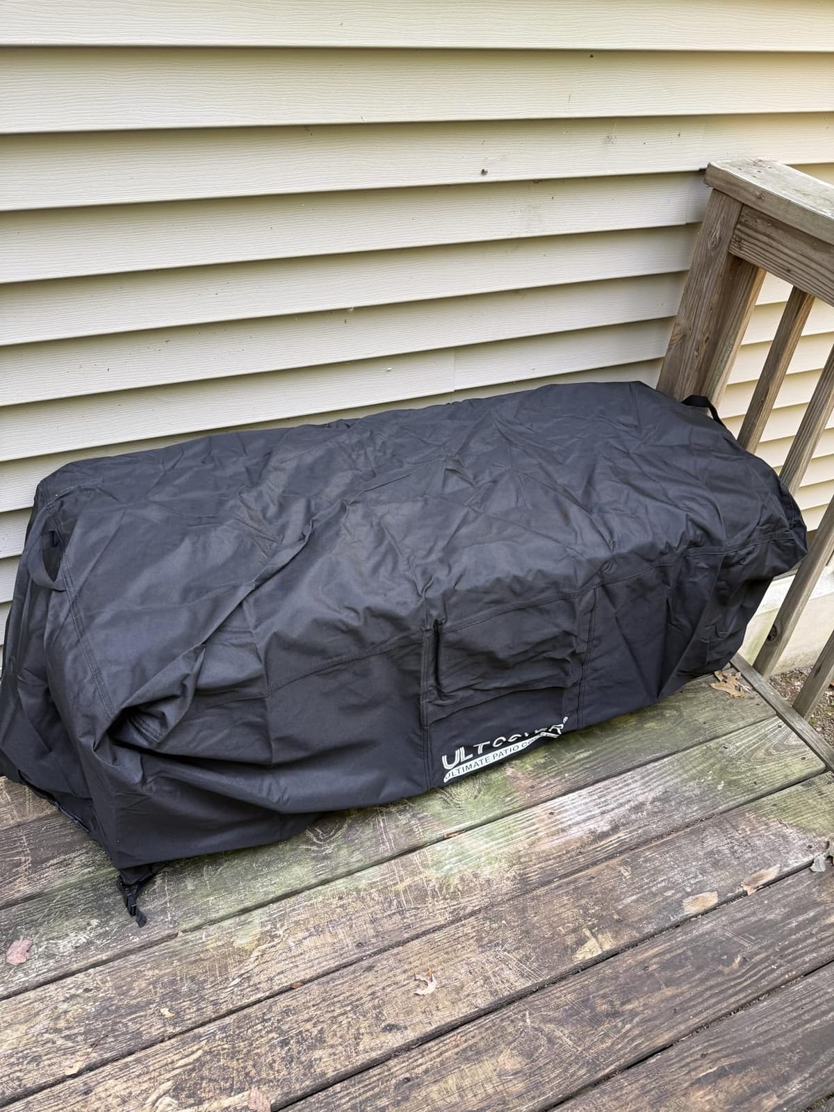 ULTCOVER Waterproof Patio Coffee Table Cover 42L x 24W x 18H in | Heavy Duty 600D Polyester, UV Resistant, Fits Rectangular Outdoor Small Furniture Side Table customer photo 2