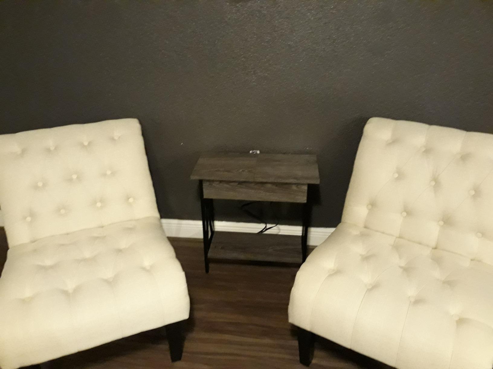 Mid Century Modern Accent Chair, Button Tufted Upholstered Chair customer photo 1