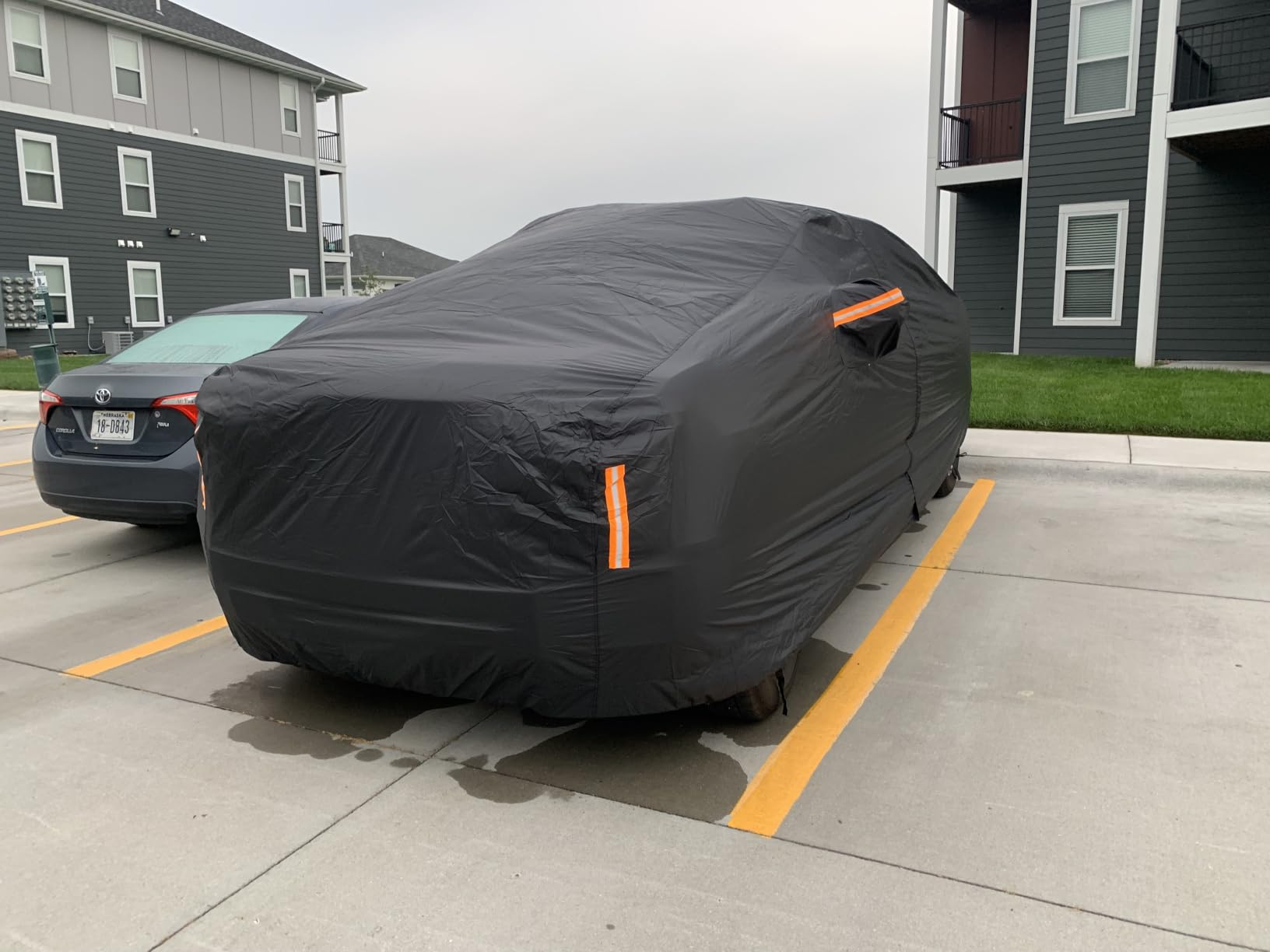 NEVERLAND Car Cover Waterproof All Weather for Sedan 183'L x 70'W x 59'H - Outdoor Heavy Duty Full Car Cover Snow Anti-UV Windproof Fit for Automobiles BMW/Mercedes-Benz/Honda customer photo 1