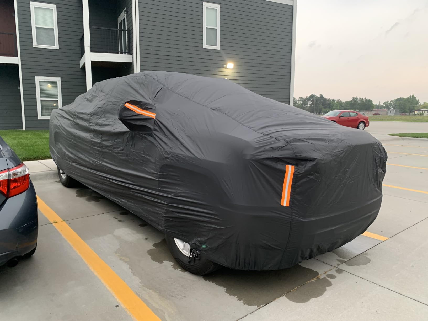 NEVERLAND Car Cover Waterproof All Weather for Sedan 183'L x 70'W x 59'H - Outdoor Heavy Duty Full Car Cover Snow Anti-UV Windproof Fit for Automobiles BMW/Mercedes-Benz/Honda customer photo 2
