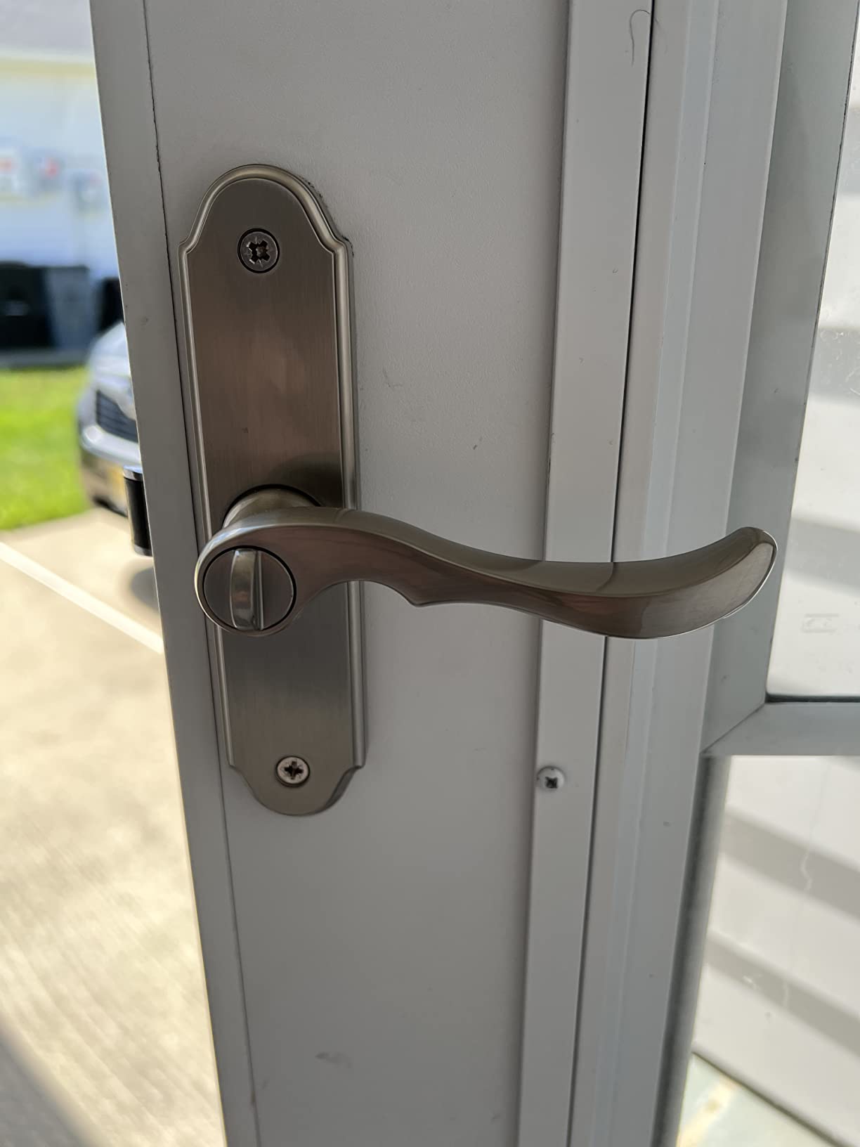 Larson Certified Storm Door M2 Mortise Brushed Nickel Handle Set, Storm Door Handle Replacement with Keyed Deadbolt customer photo 2