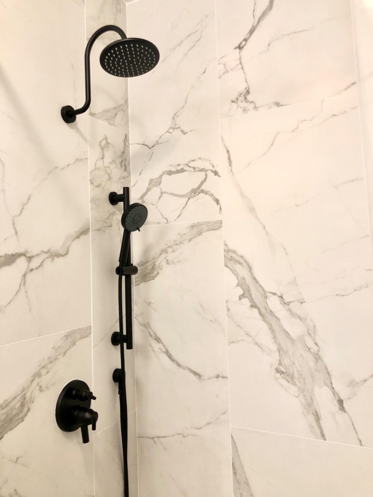 KES Adjustable Shower Head with Slide Bar, 5-Function Handheld Sliding Shower Head with Extra Long Hose Wall Mount Brushed Finish, F204-BS-C1 customer photo 1