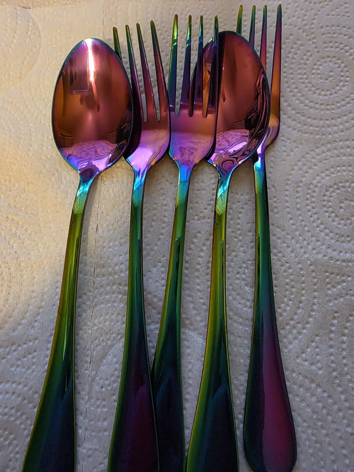 LIANYU 40 Piece Matte Copper Silverware Set, Rose Gold Flatware Set for 8 | Stainless Steel Cutlery Set, Fancy Kitchen Utensil Tableware for Home Restaurant Party, Satin Finish, Dishwasher Safe customer photo 2
