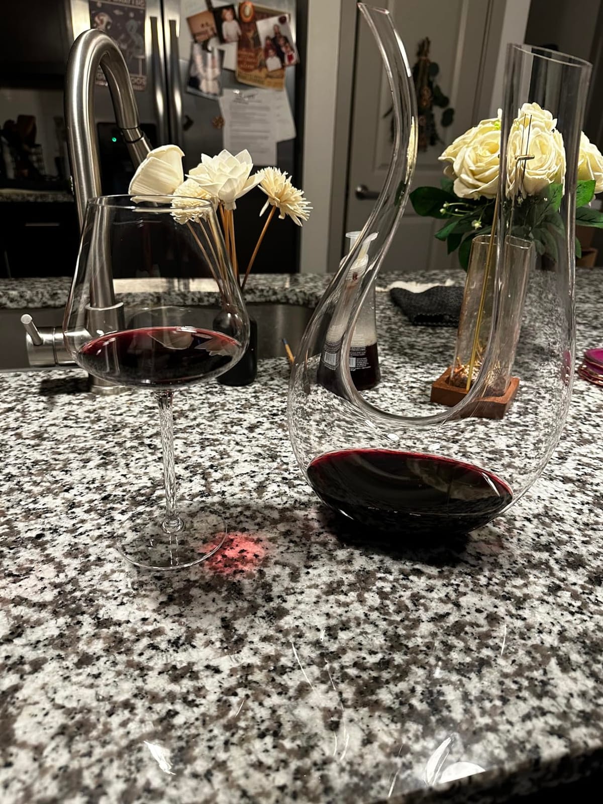 BACLIFE Hand Blown Red Wine Glasses Set of 4 - 23 oz Burgundy Wine Glasses With Long Stem - Large Premium Crystal Wine Glass customer photo 1