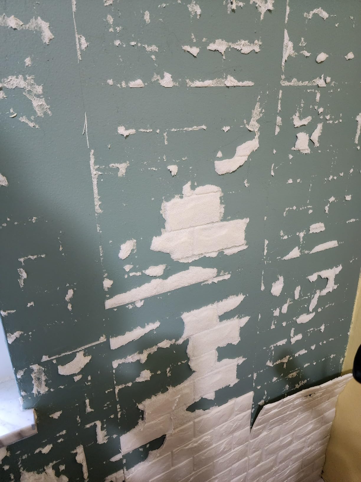 30 Pcs 3D Wall Panels, White Brick Printable 3D Wallpaper Stick and Peel, Self Adhesive Waterproof Foam Faux Brick Paneling for Bedroom, Bathroom, Kitchen, Fireplace (29.06 sq feet Coverage) customer photo 1
