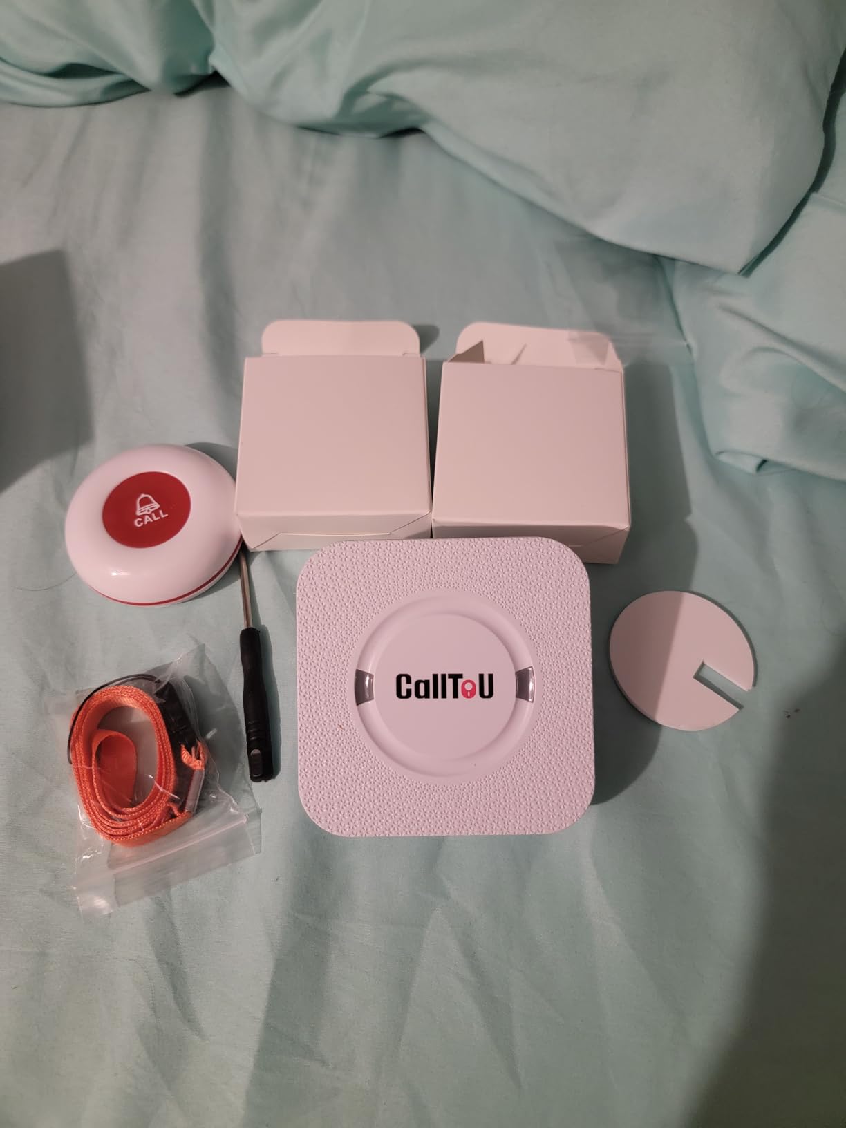 CallToU Caregiver Pager Wireless Alert Button Home Wireless Intercom System | Easy Use, Walkie Talkies for Seniors Long Range Room Intercoms 2 Way Radio for Elderly/Patient/Adults/Home/Office customer photo 1