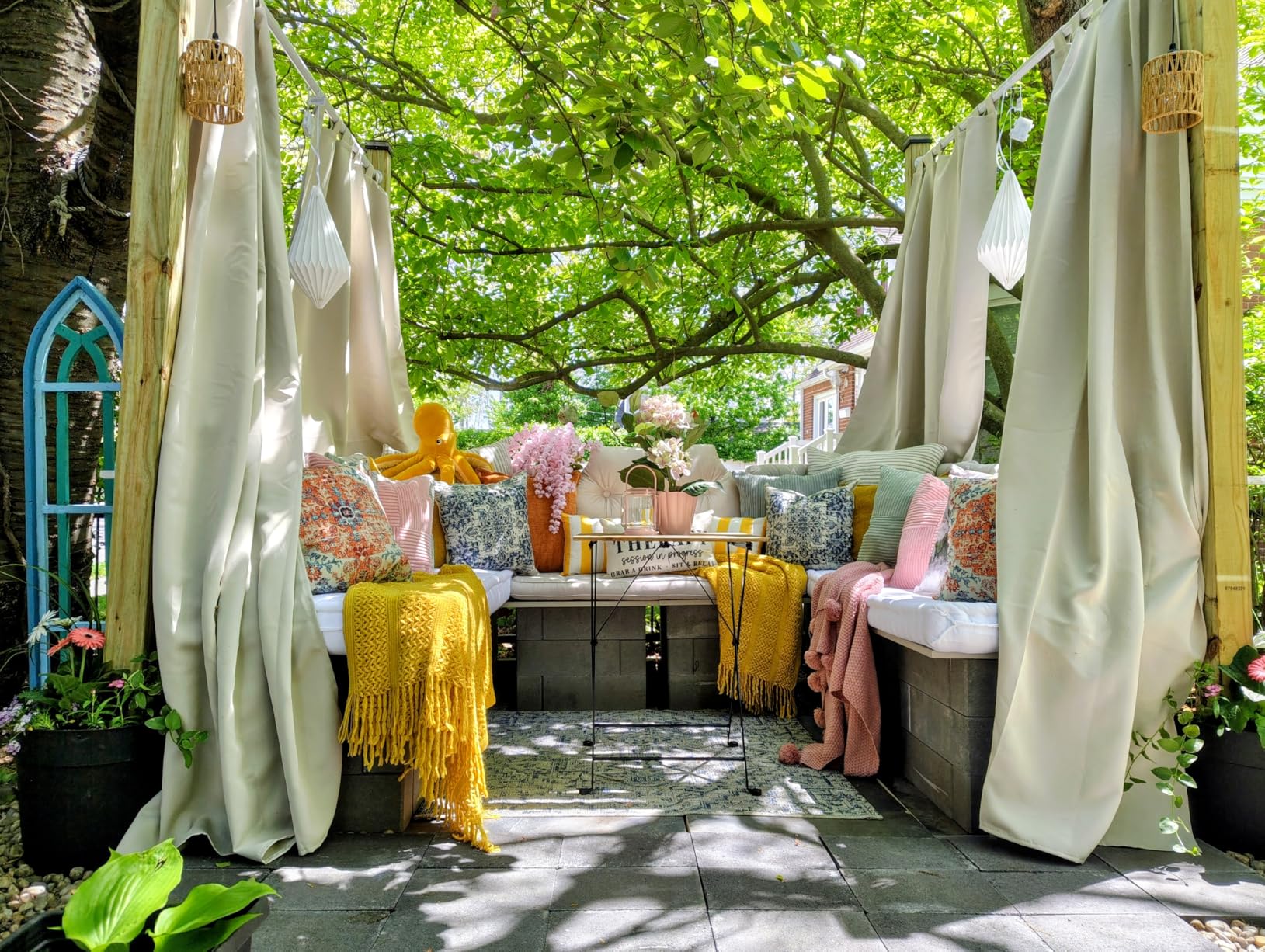 NICETOWN Outdoor Curtains for Patio Waterproof 84