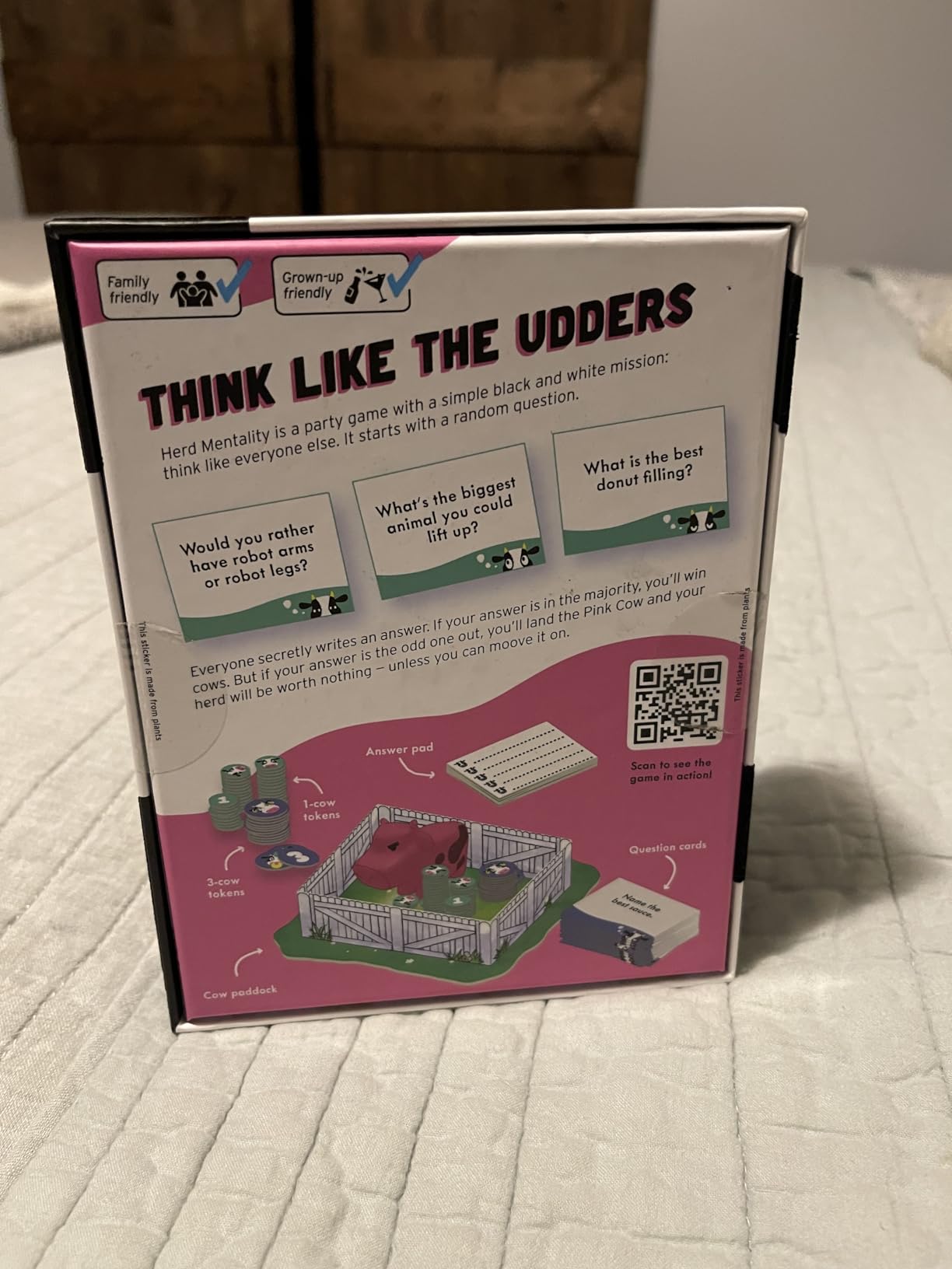 Herd Mentality Udderly Funny Family Board Game, Ages 10+ | Award-Winning Big Group Game, Family Game Night, 4-20 Players, Dodge the Pink Cow, Kids & Adults customer photo 1