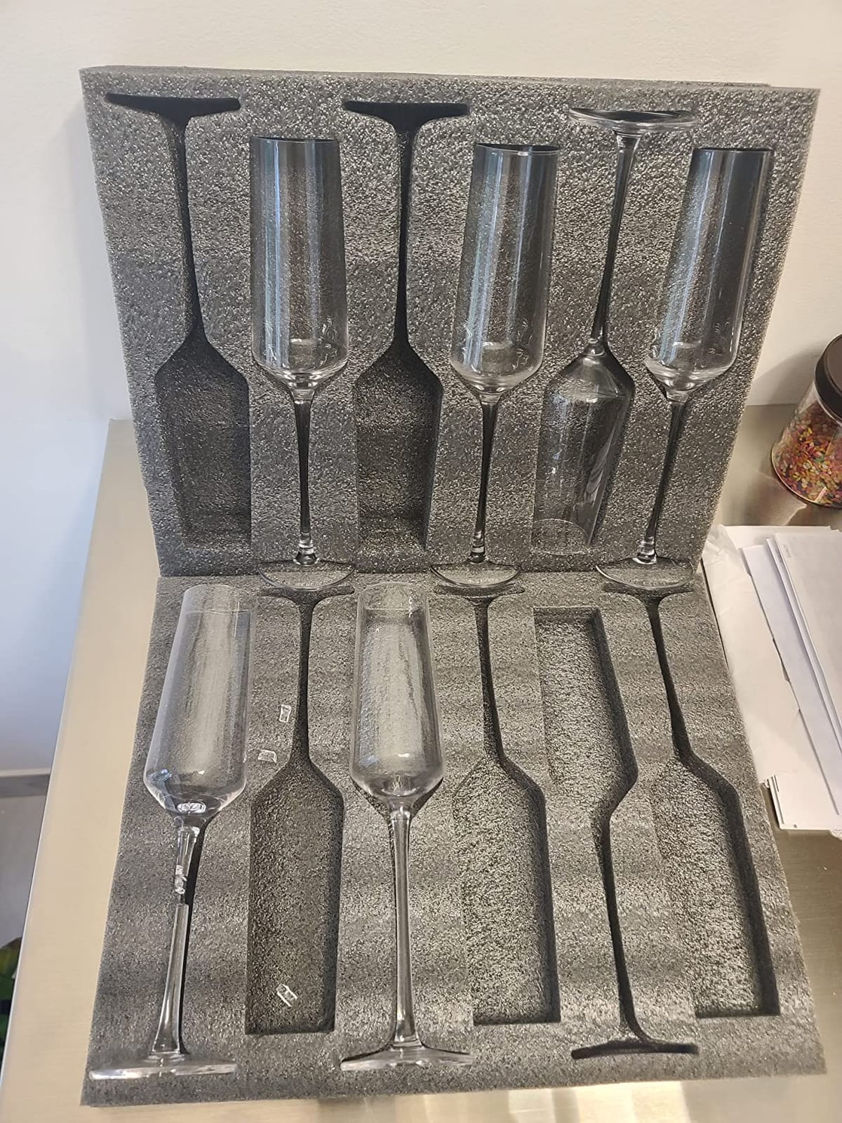 Chouggo Champagne Flutes Glass Set of 6, Hand Blown Glasses - Premium Crystal customer photo 1