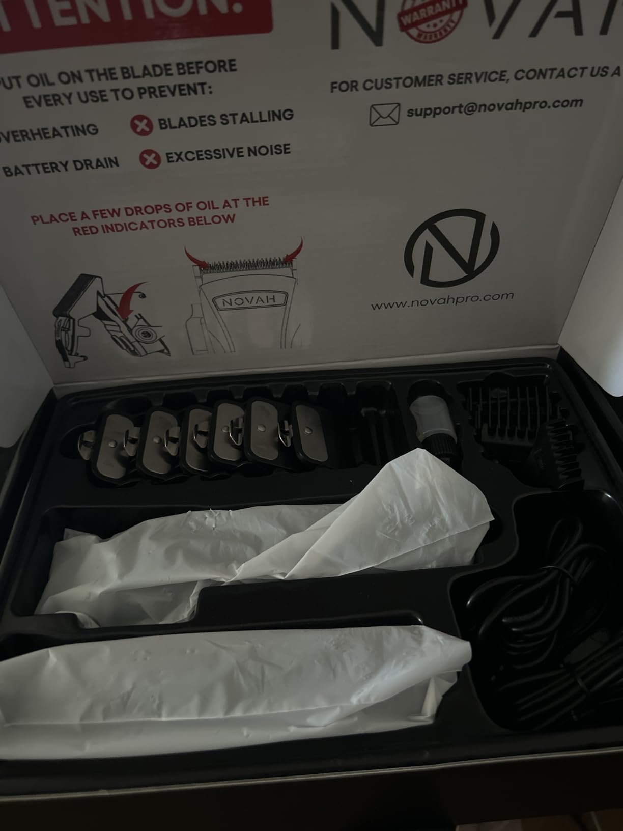 Novah Professional Hair Clippers for Men, Professional Barber Clippers and Trimmer Set, Mens Cordless Hair Clipper for Barbers Haircut Kit Fade customer photo 2