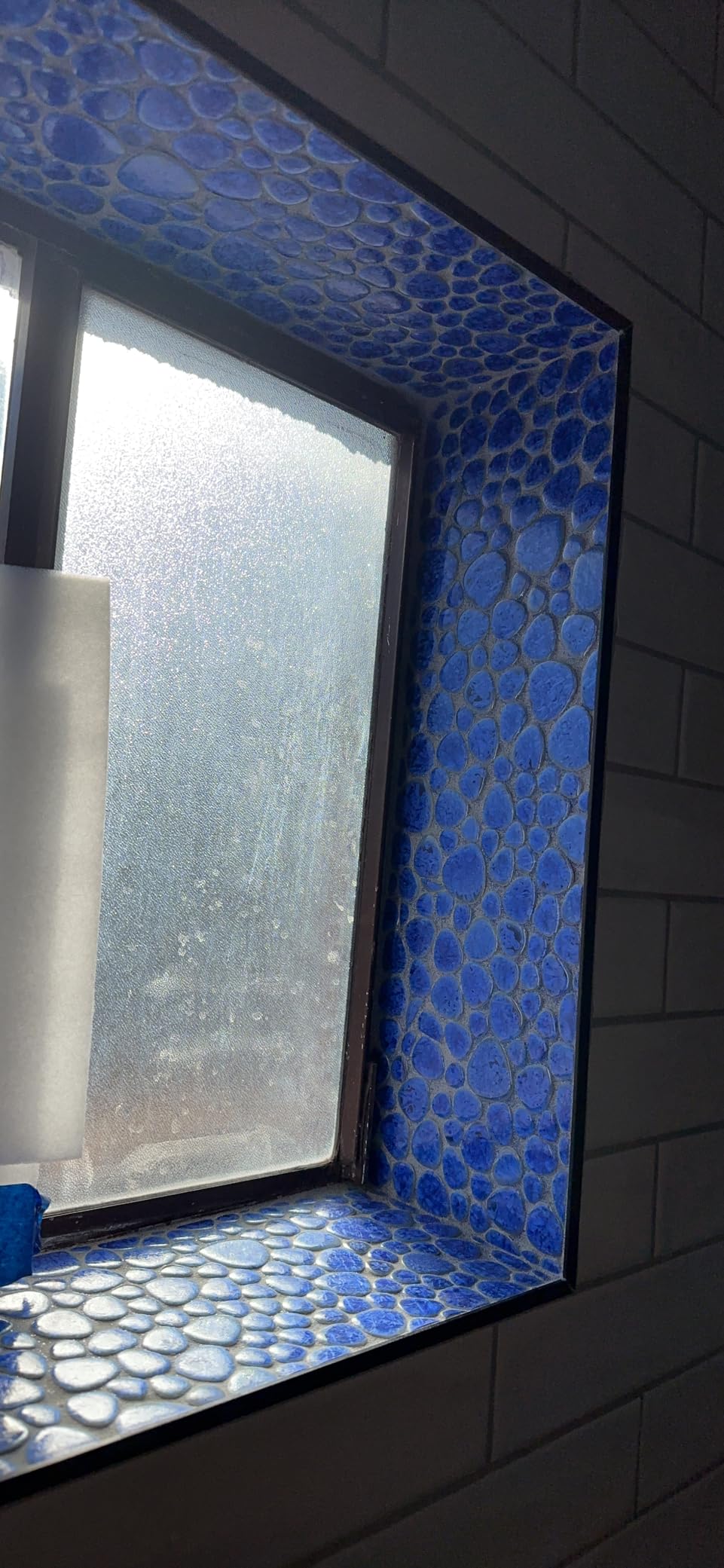 Blujellyfish Glazed Blue Mosaic Ceramic Pebble Porcelain Tile Swimming Pool Bath Shower Wall Flooring Tile TSTGPT001 (5 Square Feet) customer photo 1