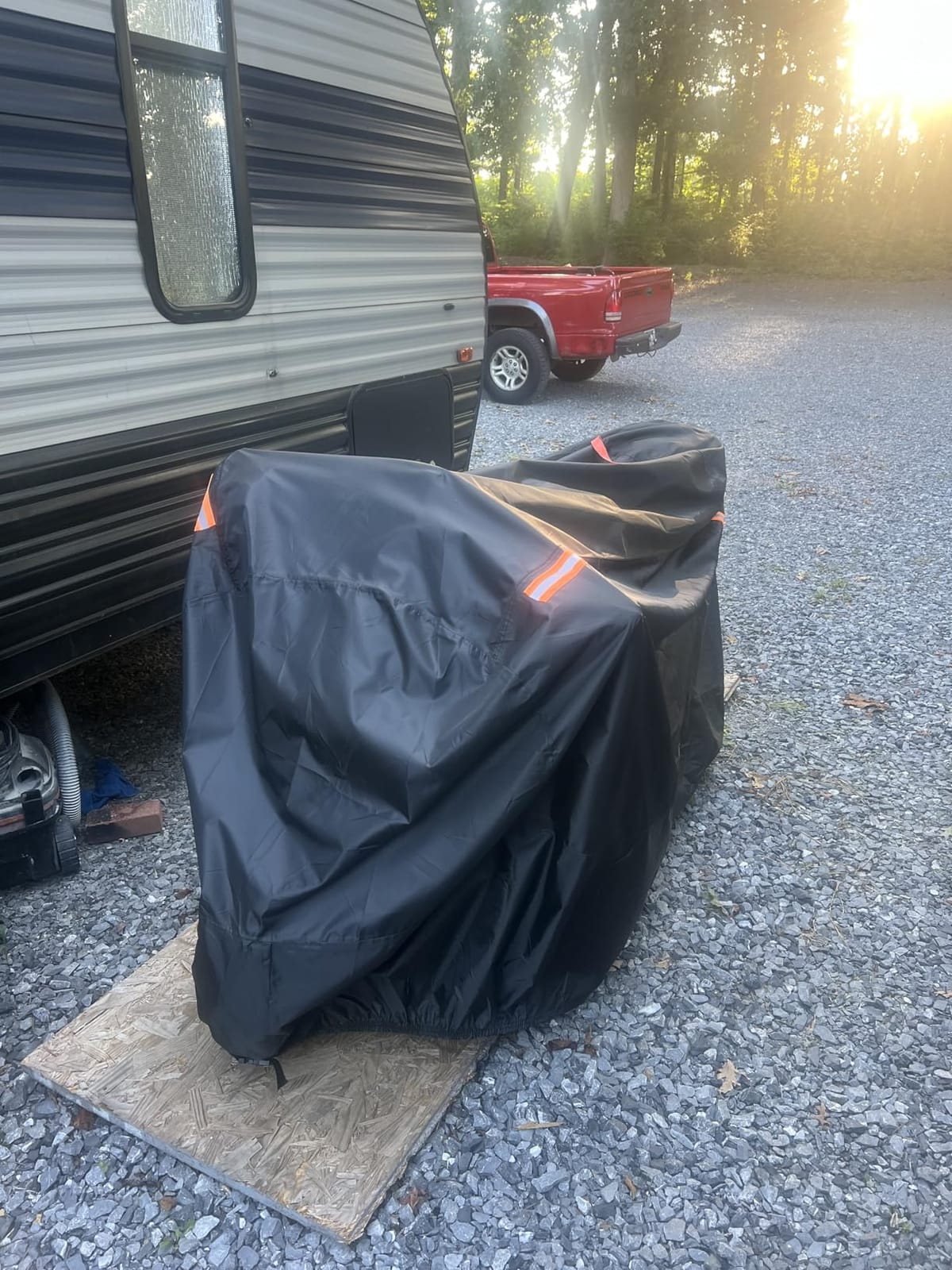 SECELES Heavy Duty Motorcycle Cover Fits up to 86