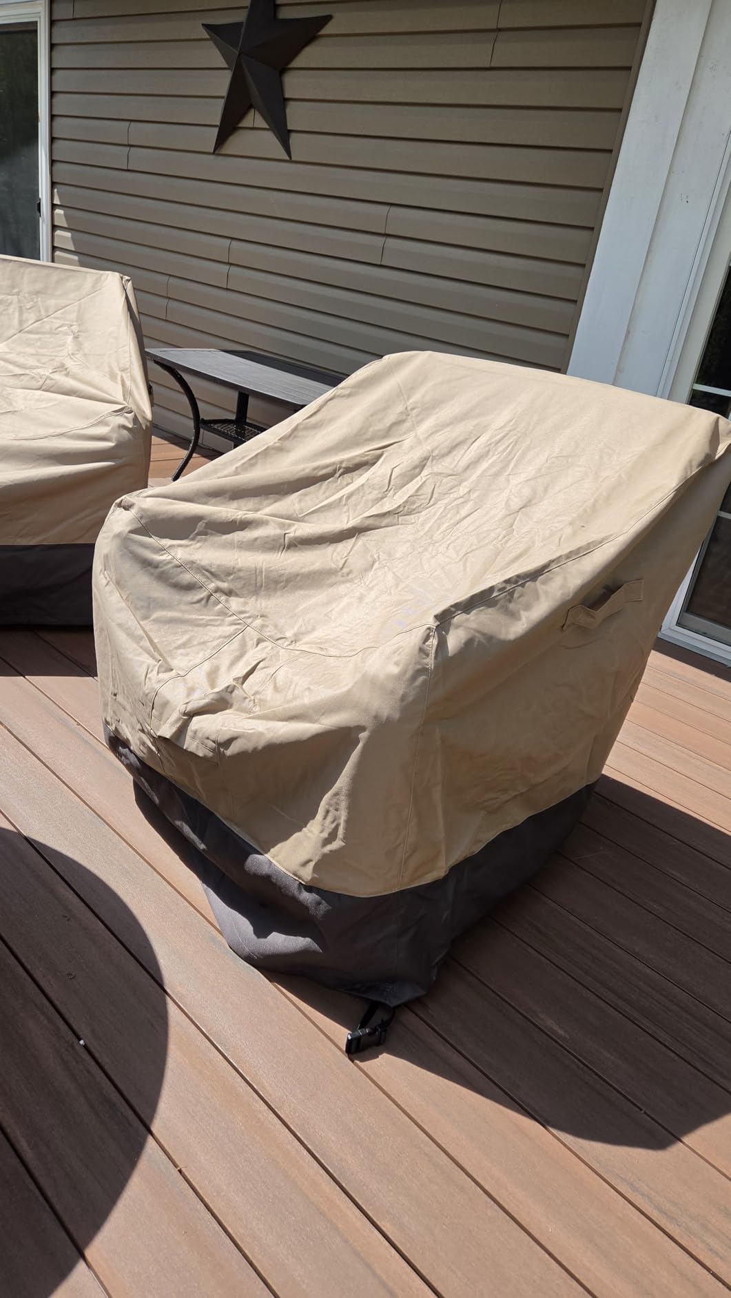 Easy-Going Heavy Duty Outdoor Chair Cover, 2 Pack-33.5Wx31.5Dx36H inch | Waterproof Durable Patio Chair Cover, Windproof Dustproof Outdoor Furniture Cover with Air Vent, Gray/Dark Gray customer photo 1