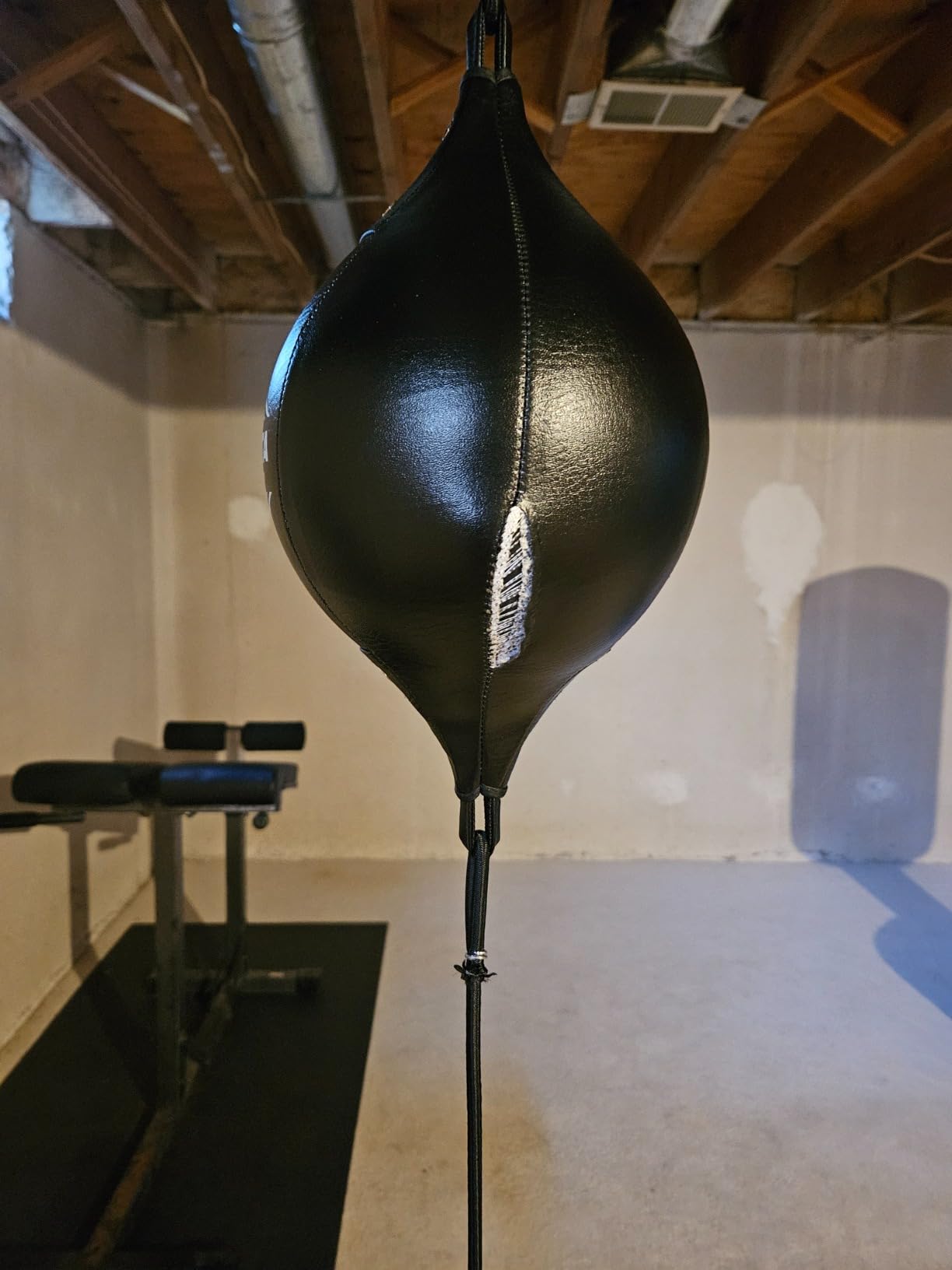 Double End Bag, (Classic Style Upgraded), Improve Reaction Speed, Boxing Equipment, Durable, Double End Punching Bags, Home Gym, Floor to Ceiling, for Boxing customer photo 1