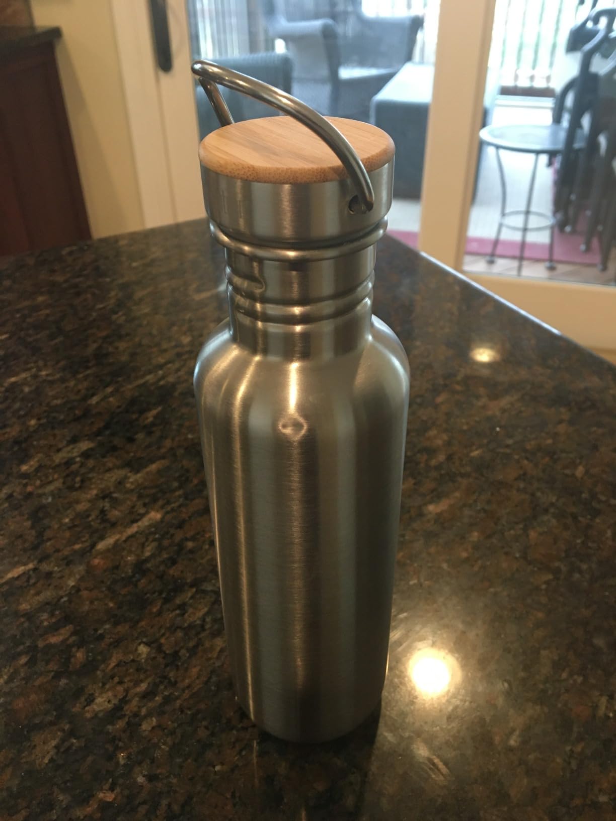 Klean Kanteen 27 oz Reflect Water Bottle with Bamboo Cap - Reusable, BPA-Free, Stainless Steel & Food-Grade Silicone, Mirrored Stainless customer photo 1