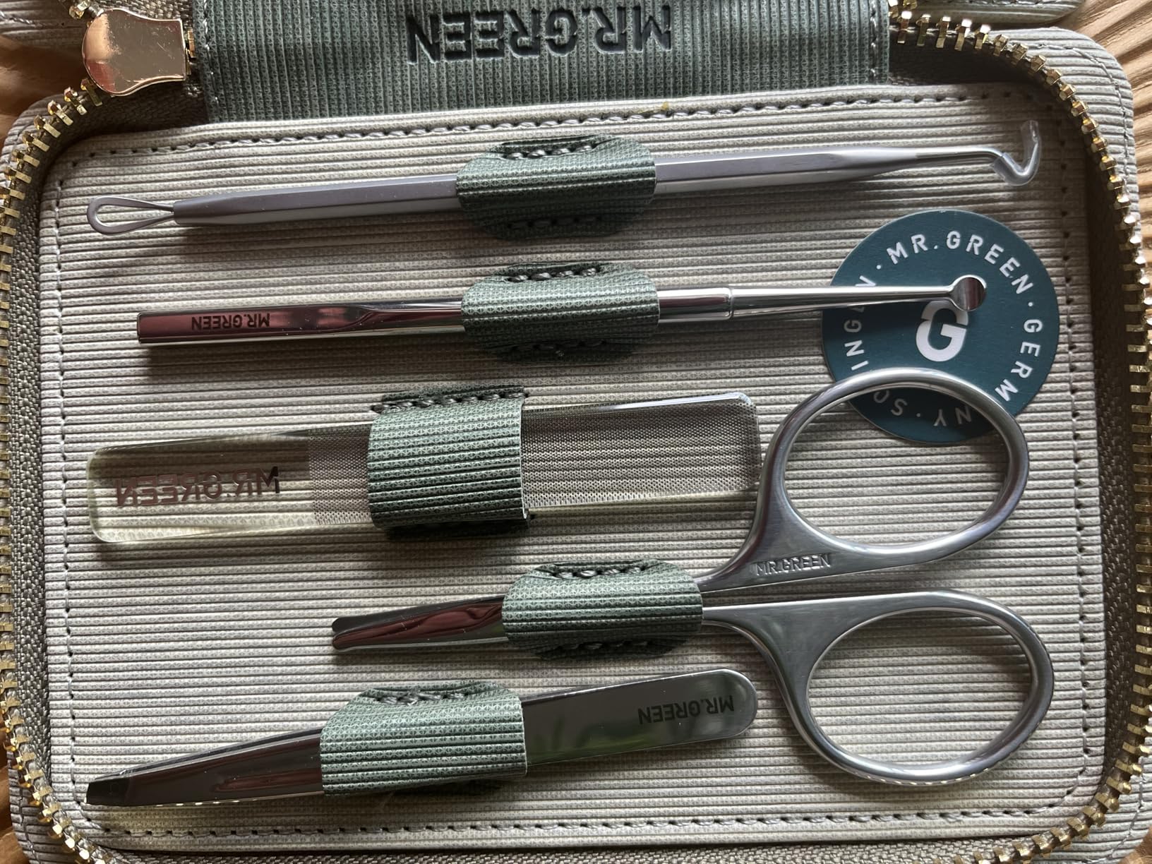 MR.GREEN Manicure Sets Pedicure Kits Stainless Steel Nail Clipper Personal Care Tools with PU Leather Case (Gray) customer photo 1