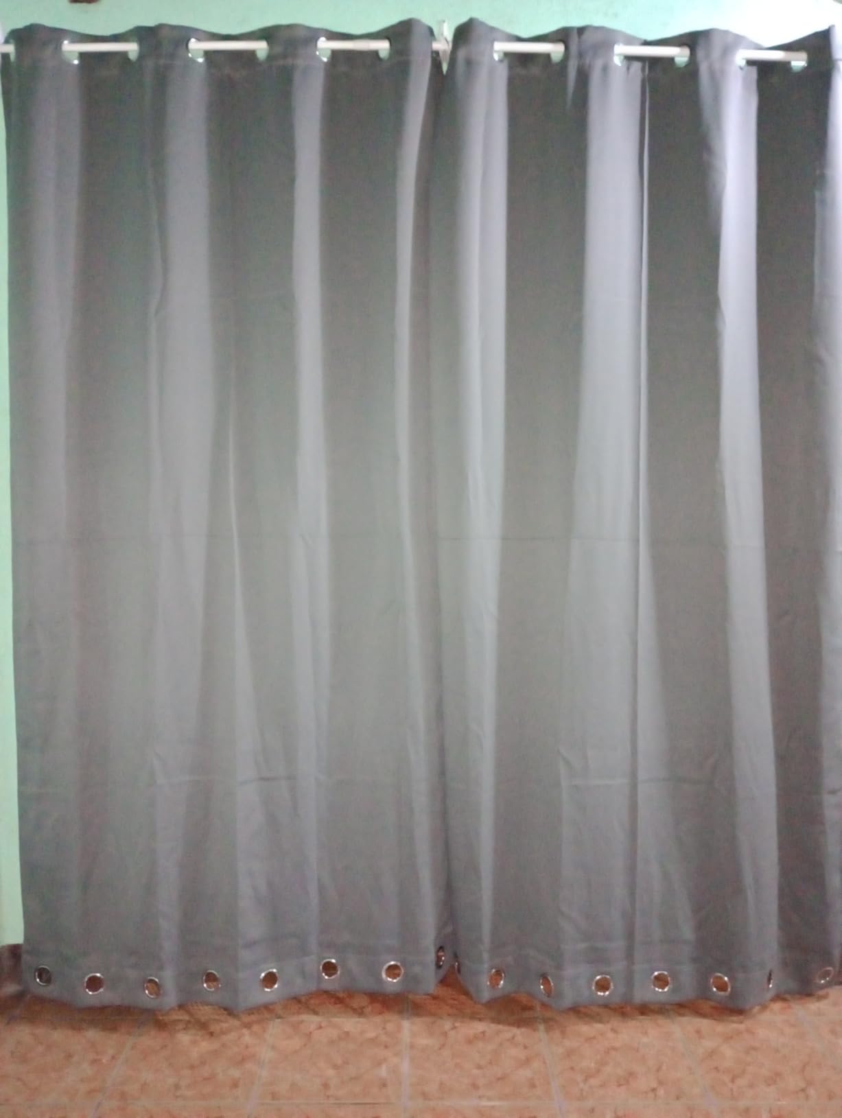 NICETOWN Weighted Outdoor Curtains for Patio Waterproof W52xL84 in 2 Panels | Windproof Drapes Top & Bottom Grommets, Weatherproof Thermal Insulated Blinds Keep Privacy for Yard/Porch, Biscotti Beige customer photo 2