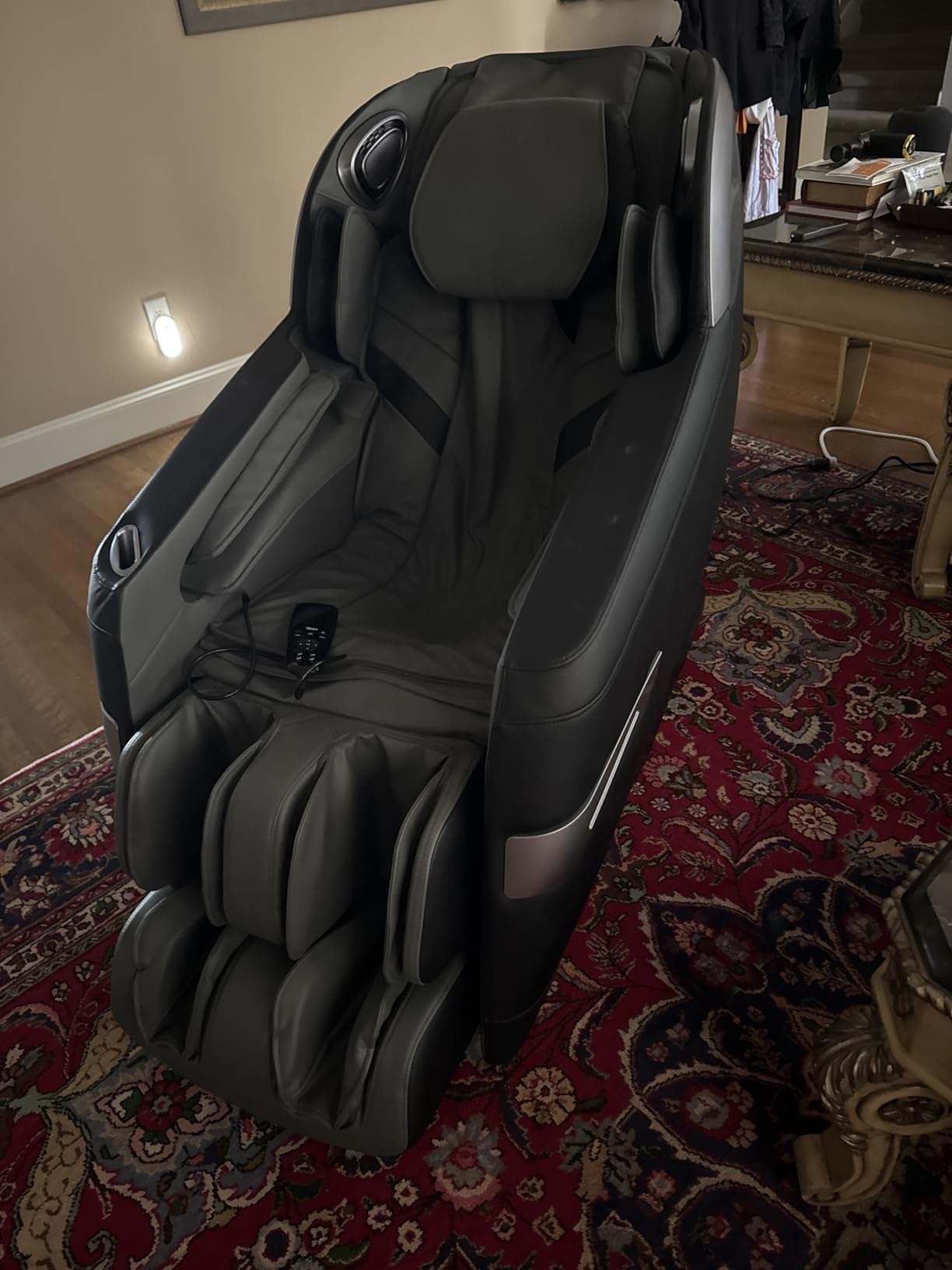 Osaki Titan Quantum Black Massage Chair with 3D SL-Track Rollers, 3 Step Zero Gravity, Full Body Airbag Massage, Intelligent Voice Control, Back & Calf Heat and Foot Roller Massage customer photo 1