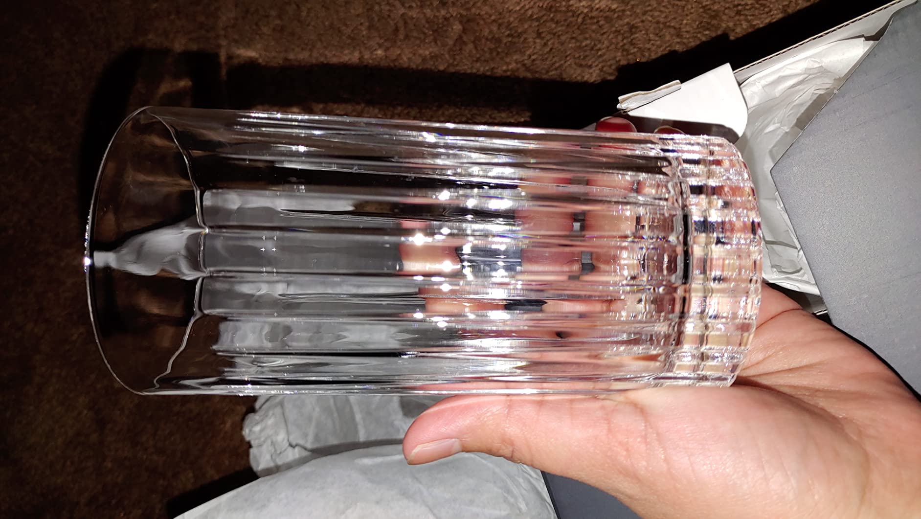 Viski Reserve Milo Crystal Highball Glasses - European Crafted Collins Glasses Set of 4-14oz customer photo 1