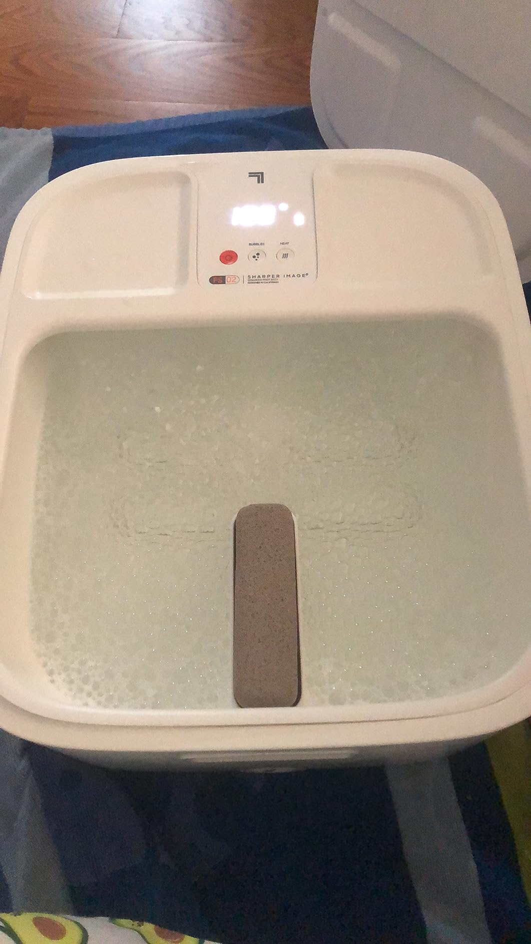 Sharper Image Spahaven Heated Foot Bath - Bubble Jets, Massage Rollers, 105°F, Pumice Stone Callus Remover| XL Foot Soaking Tub| Feet Scrubber| Home Pedicure Foot Spa| Womens Relief & Relaxation Gift customer photo 1