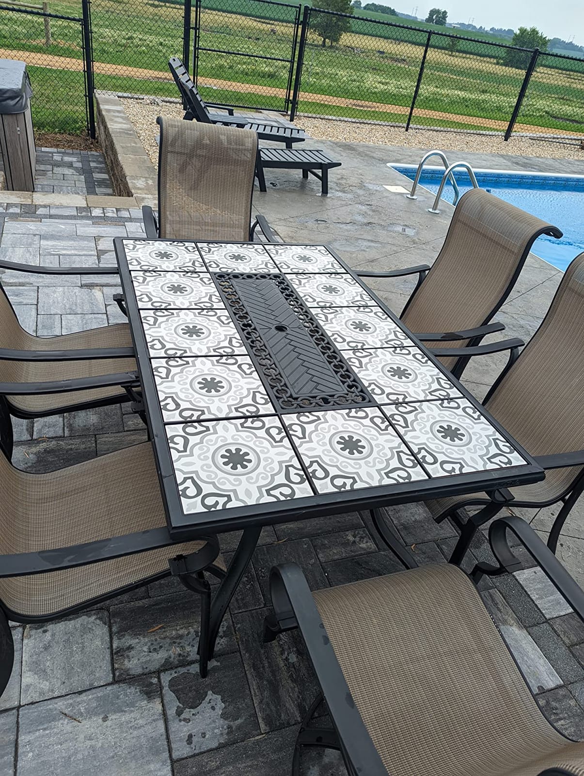 12x12 Marseille Encaustic Pattern Ceramic Tile Floor Wall (12) customer photo 2
